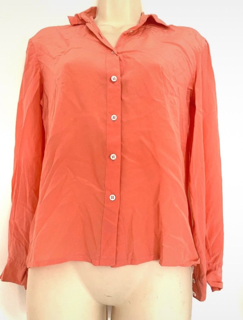 Designer × Japanese Brand × Vintage Y2K Retro JADE LANTERN 100% Pure Silk Chinese Peach Shirt M Size M / US 6-8 / IT 42-44 - 1 Thumbnail
