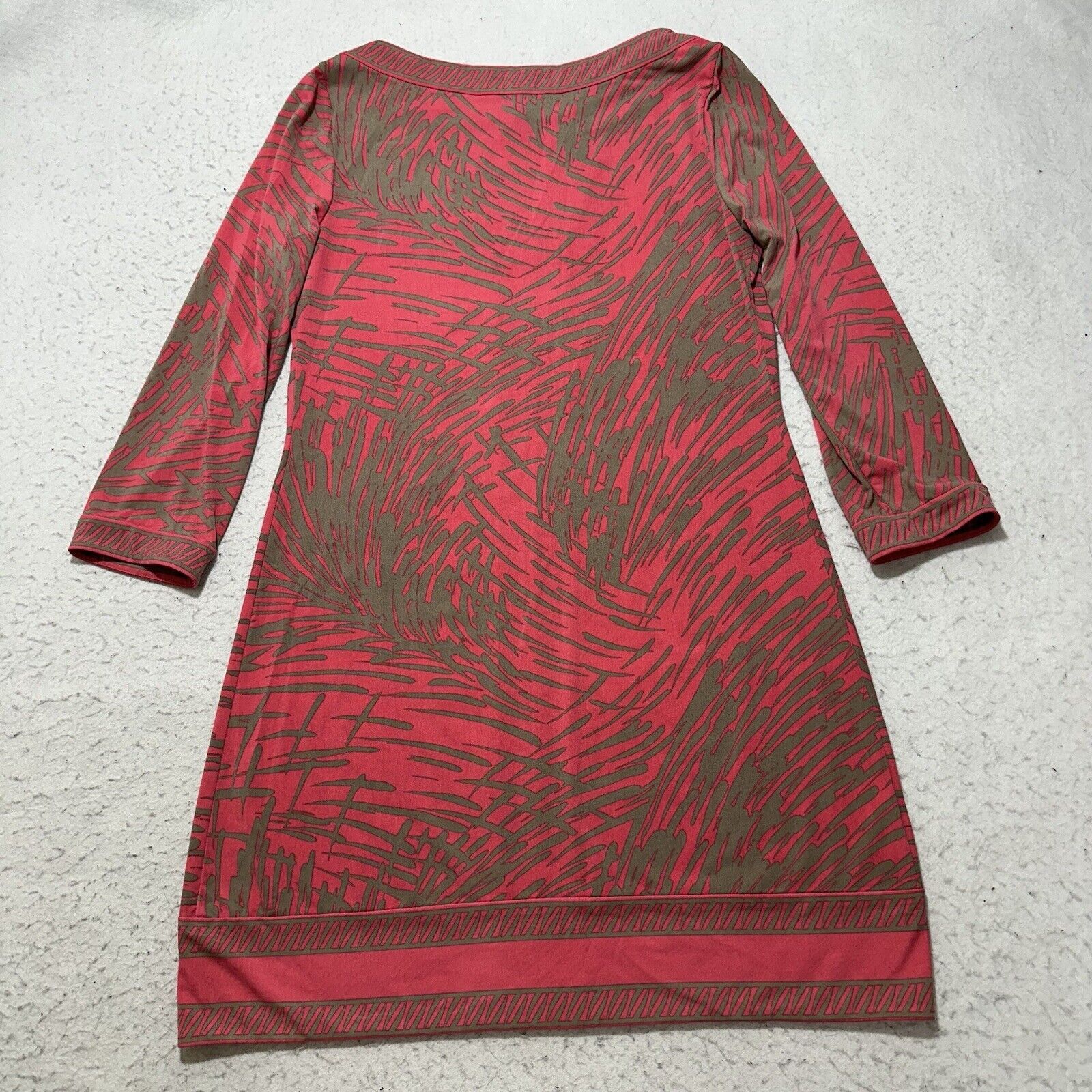 Other UK BCBGMaxAzria Small Pink 3/4 Sleeve Pullover Shift Dress Size S / US 4 / IT 40 - 10 Thumbnail