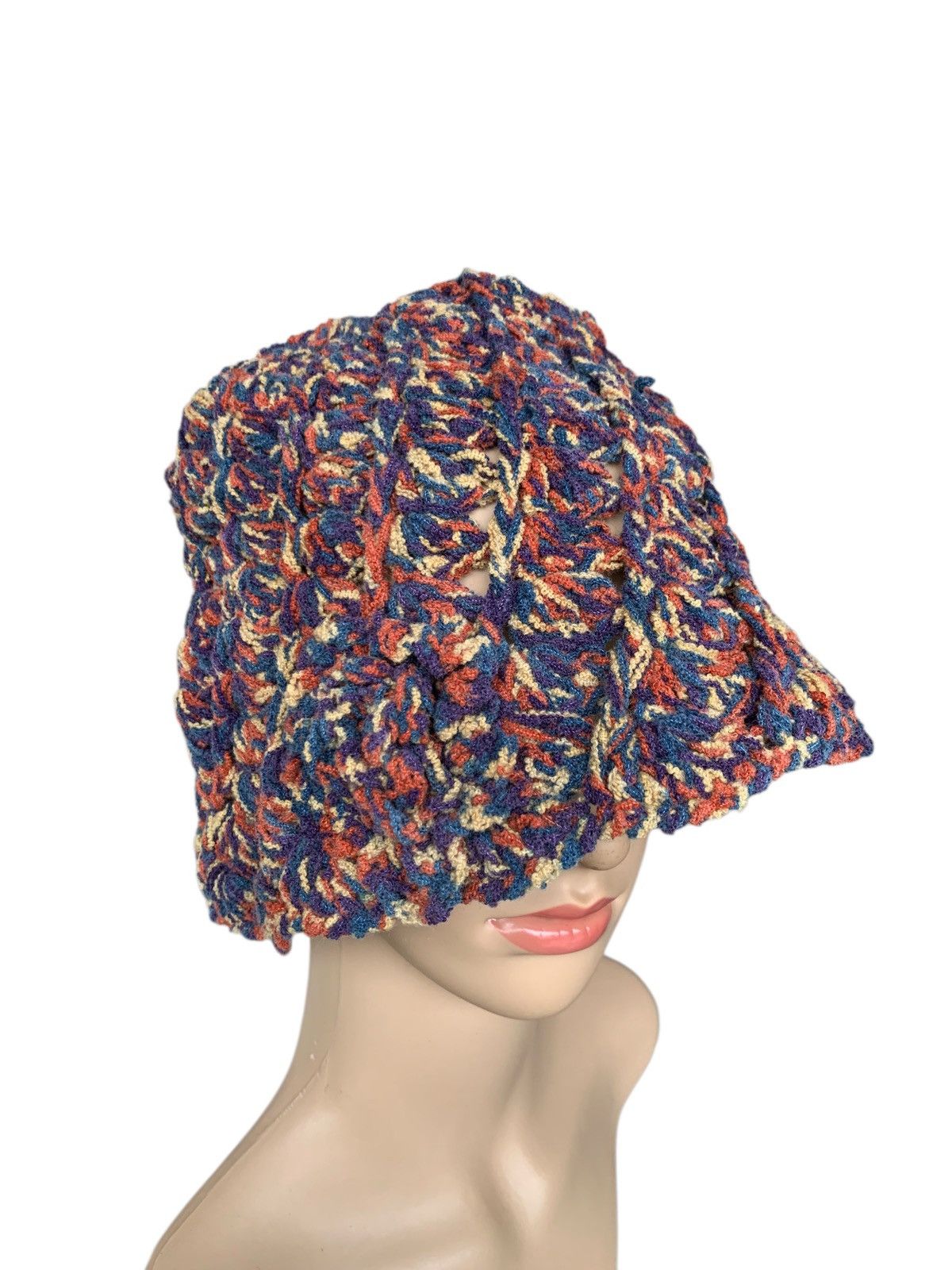 Designer × Japanese Brand × Kapital Women Knit Bucket Hat Crochet Fisherman Hat Size ONE SIZE - 9 Thumbnail