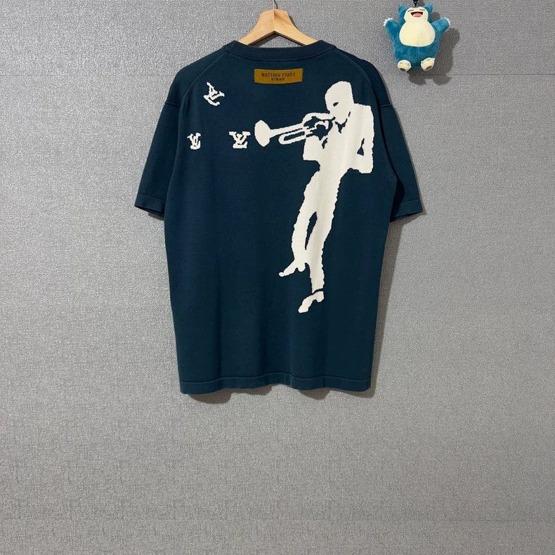 Louis Vuitton LOUIS VUITTON Pied Piper Blue Short Sleeve 2501-Nextarrow Size US S / EU 44-46 / 1 - 2 Thumbnail