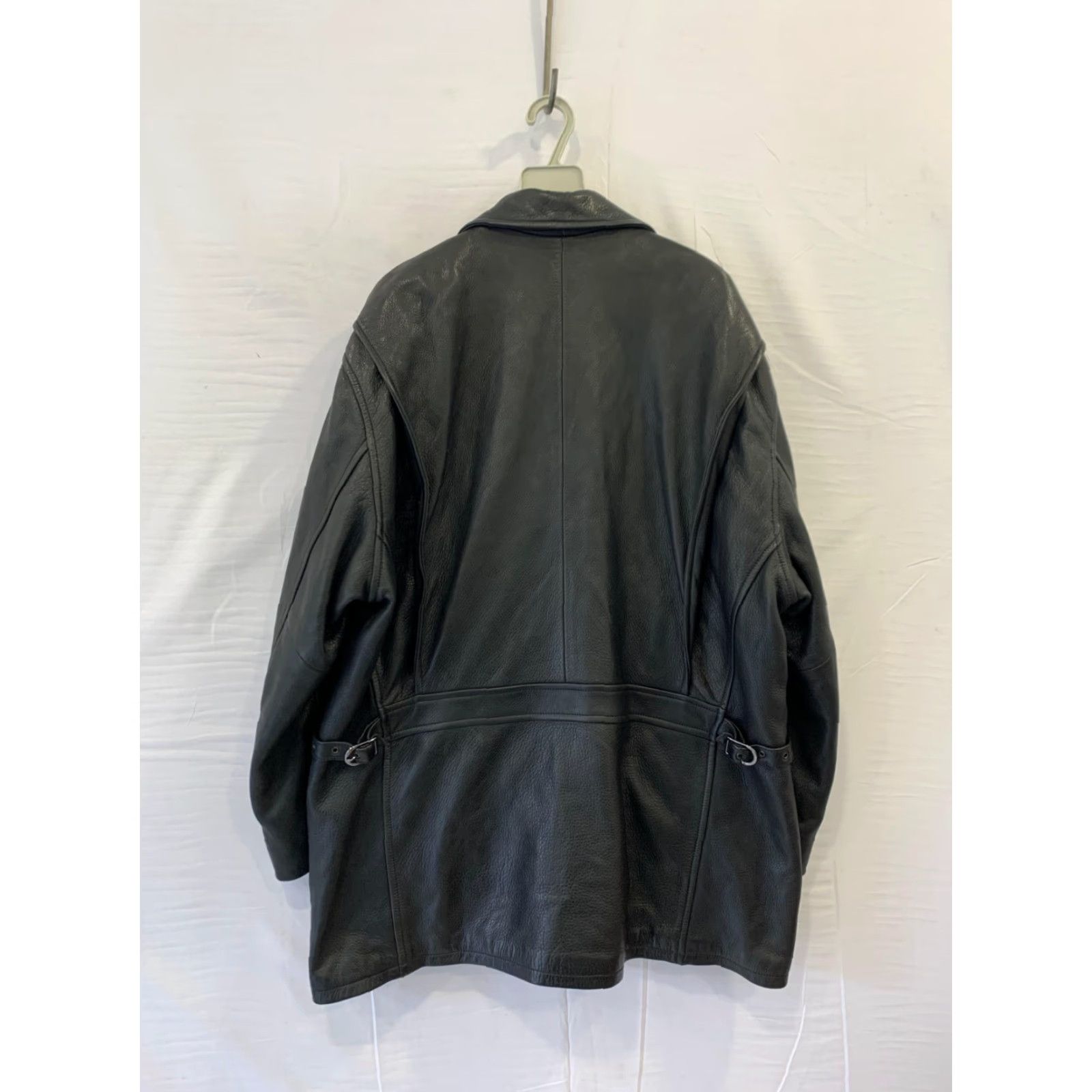 Vintage VINTAGE Seraphin Paris Leather Jacket Men’s XL Oversized Black Leather Coat - Classic Zip Front, Made in France Size US XL / EU 56 / 4 - 2 Thumbnail