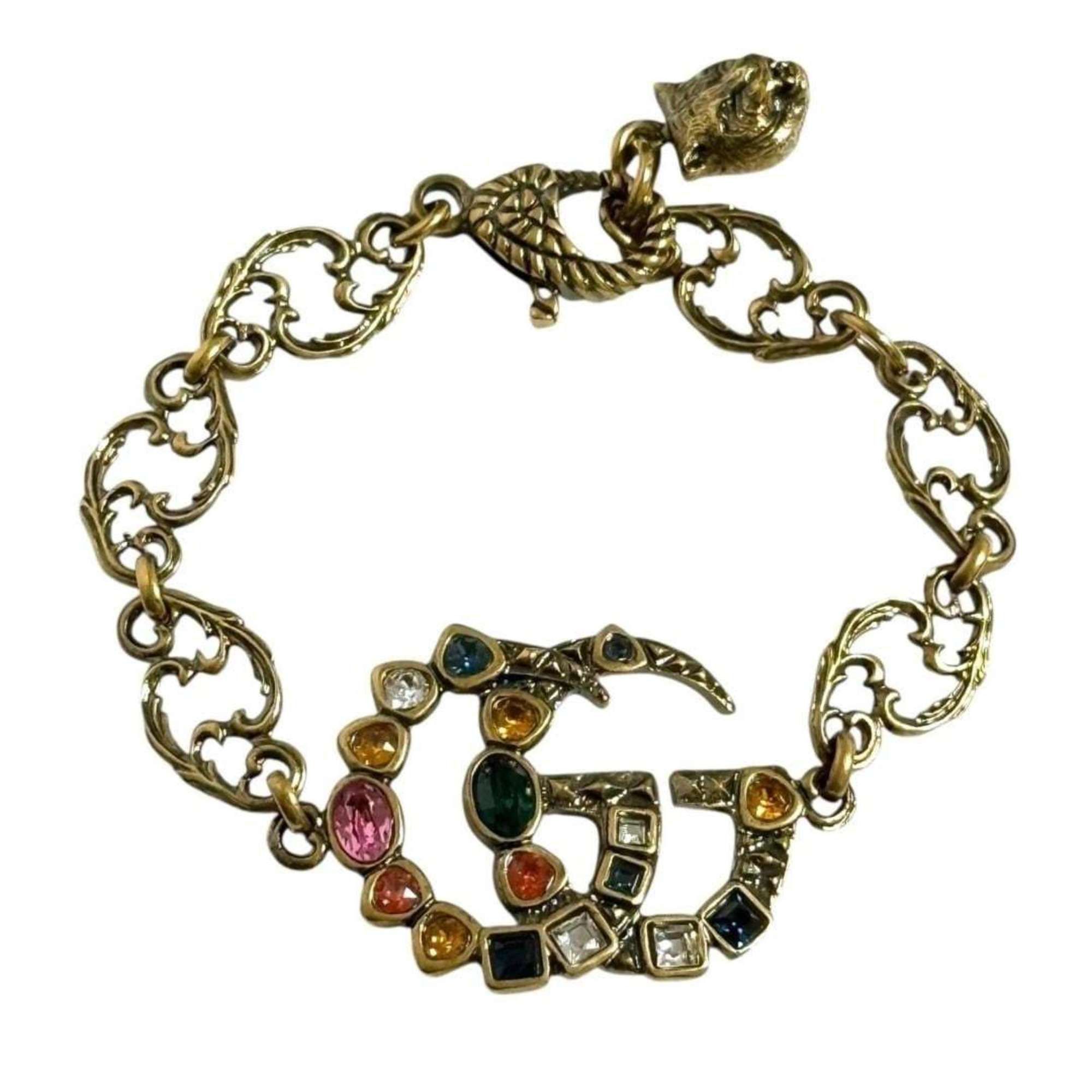 Gucci Gucci Women's Double G Beaded Bracelet in Antique Gold Size ONE SIZE - 1 Thumbnail