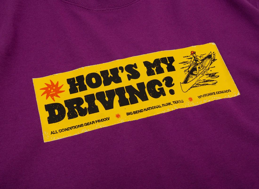 Nike Nike ACG Dri-FIT Canoe Sticker Graphic T-Shirt Bold Berry M Size US M / EU 48-50 / 2 - 2 Thumbnail