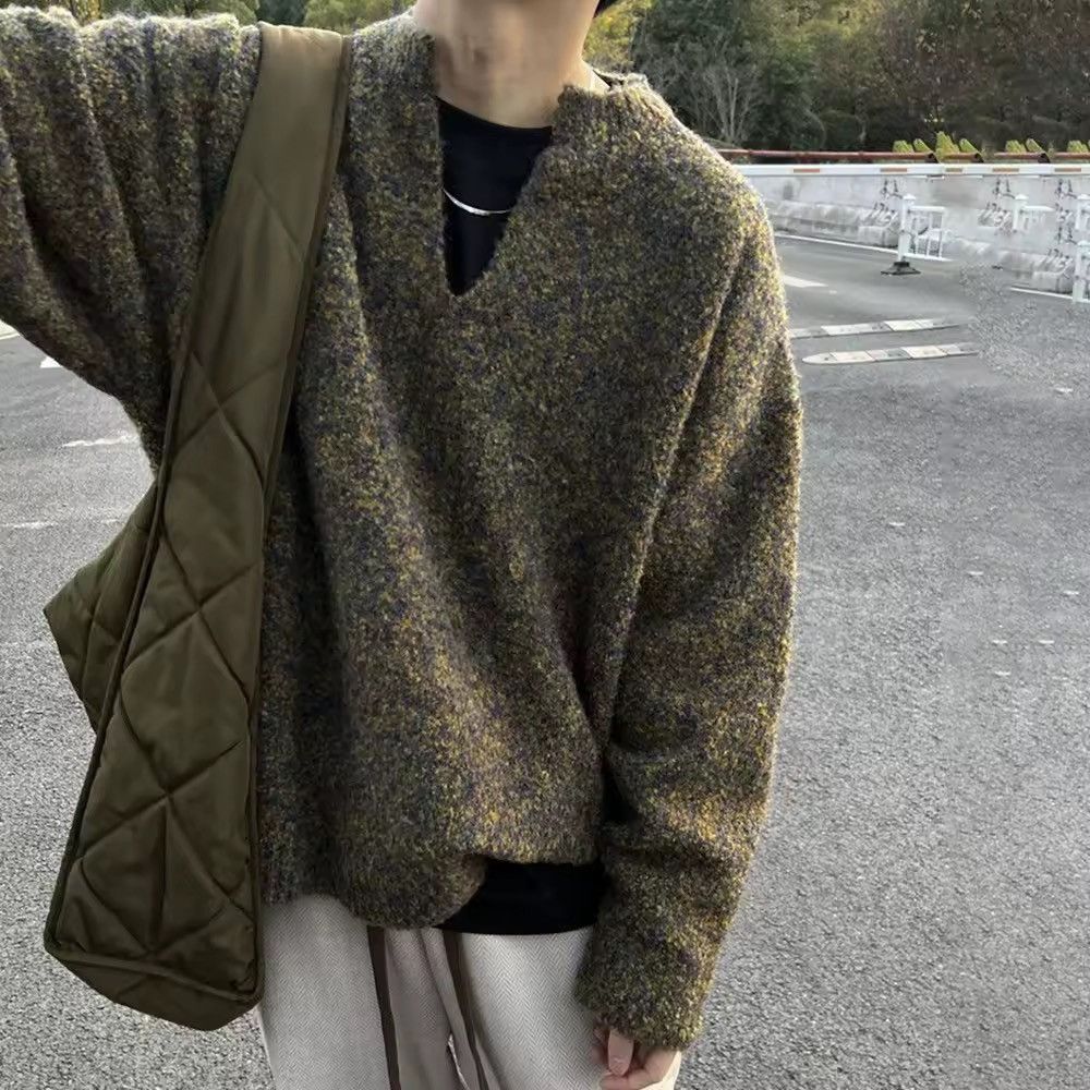 Designer × Vintage Knitted Streetwear Contrast Casual Sweater Jumper Retro Size US L / EU 52-54 / 3 - 5 Thumbnail