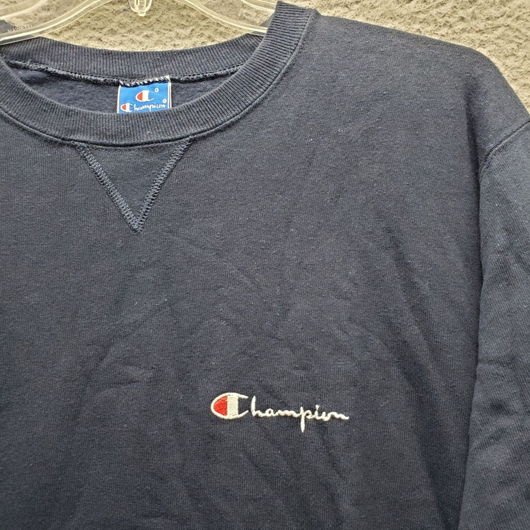 Champion Champion Sweatshirt Mens XXL Navy Embroidered Logo Crew Neck Rib Hem Size US XXL / EU 58 / 5 - 7 Thumbnail