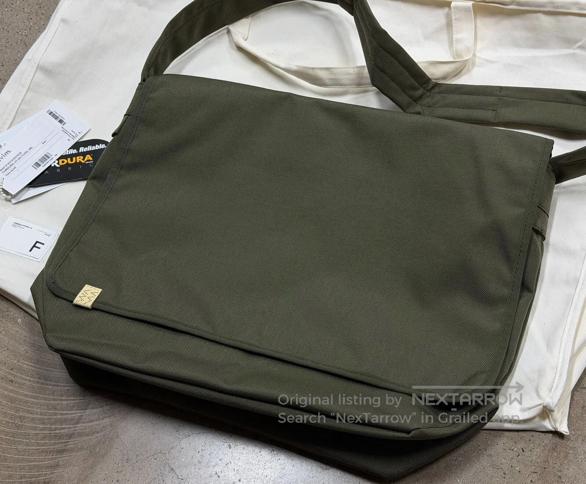 Visvim Visvim Cordura Satchel Bag in Olive. Size ONE SIZE - 5 Thumbnail