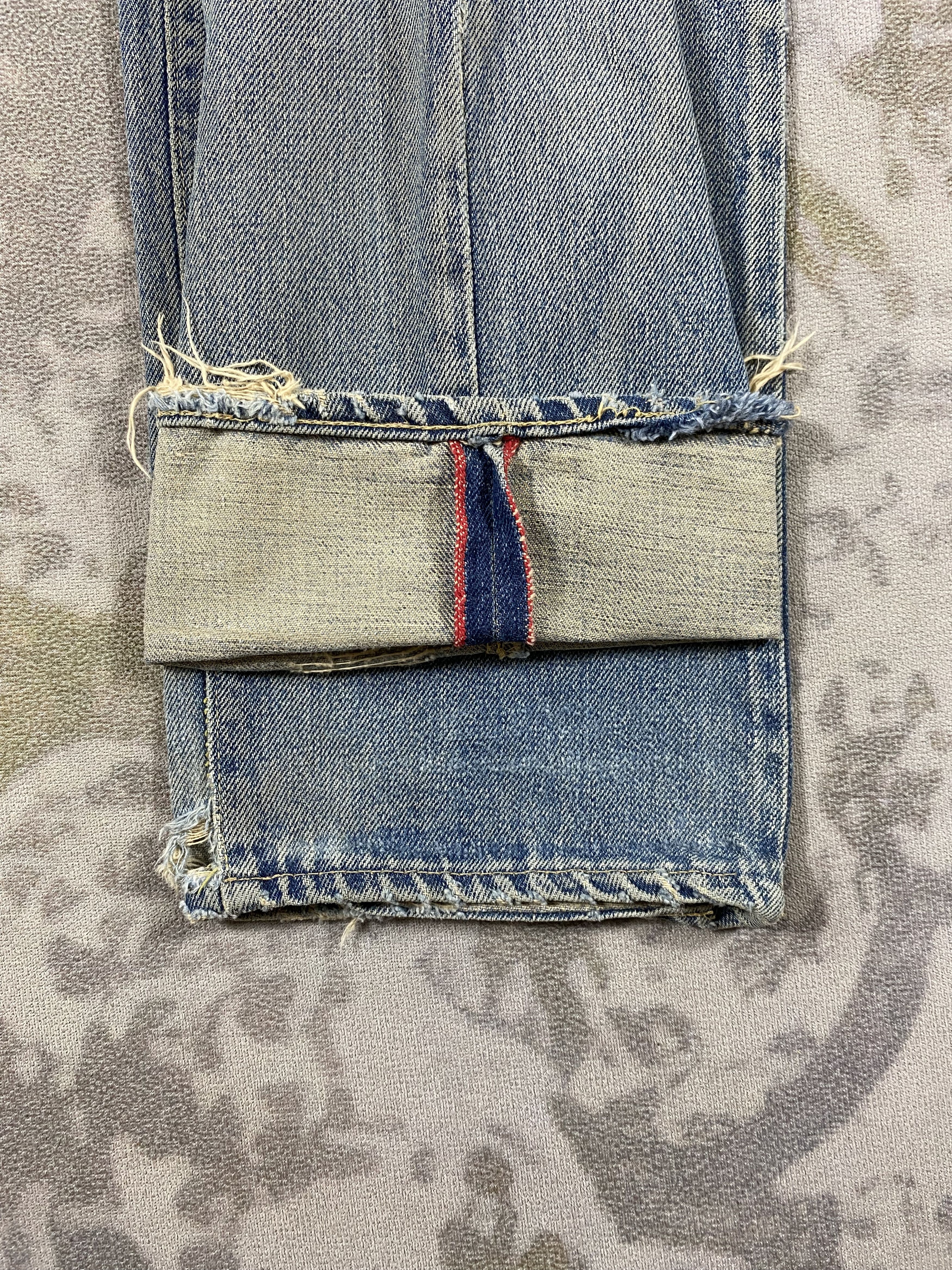 Japanese Brand Redline Distressed Vintage HR Market 24x30.5 Denim-JN3956 Size US 26 / EU 42 - 15 Thumbnail