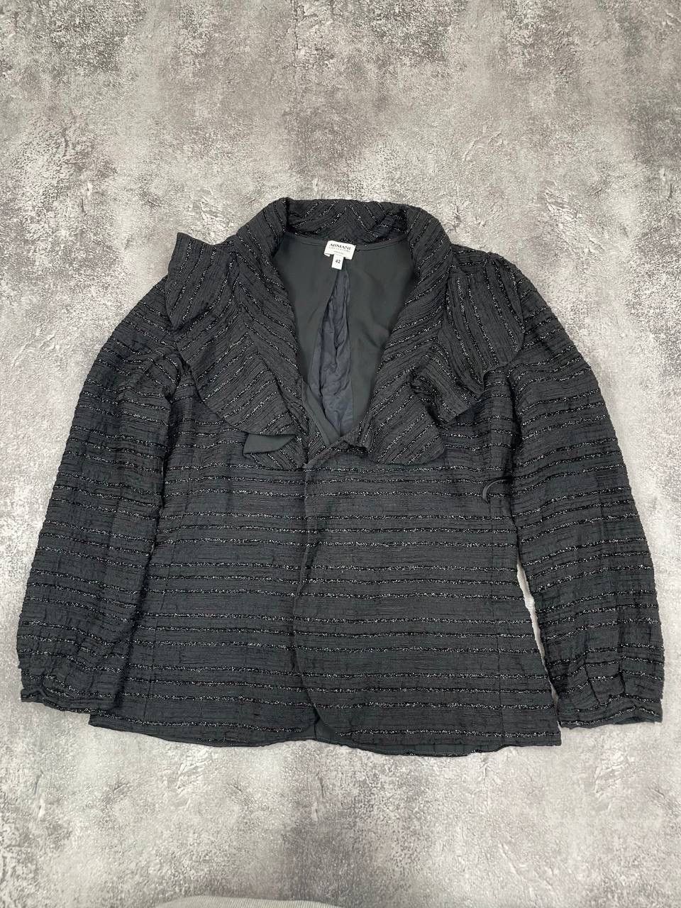 Emporio Armani Armani Collezioni Women’s Black Textured Blazer Jacket Size M / US 6-8 / IT 42-44 - 1 Thumbnail