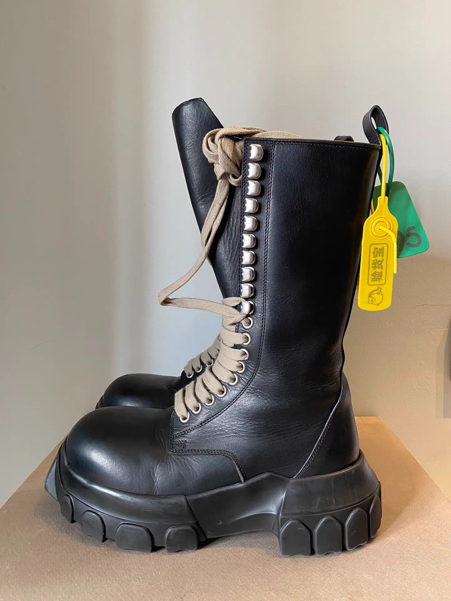 Rick Owens octopus lace-up boots