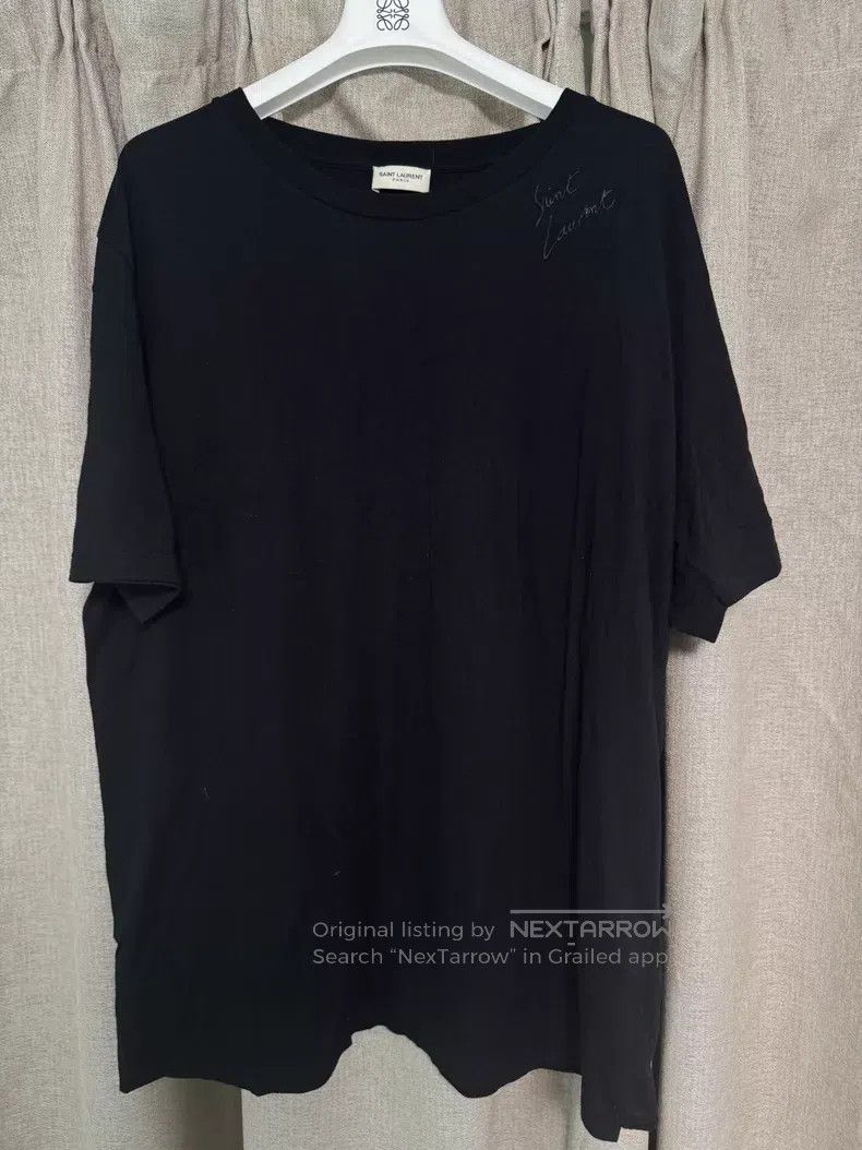 Saint Laurent Paris Saint Laurent Paris Black Short Sleeve T-Shirt i Size US L / EU 52-54 / 3 - 1 Thumbnail