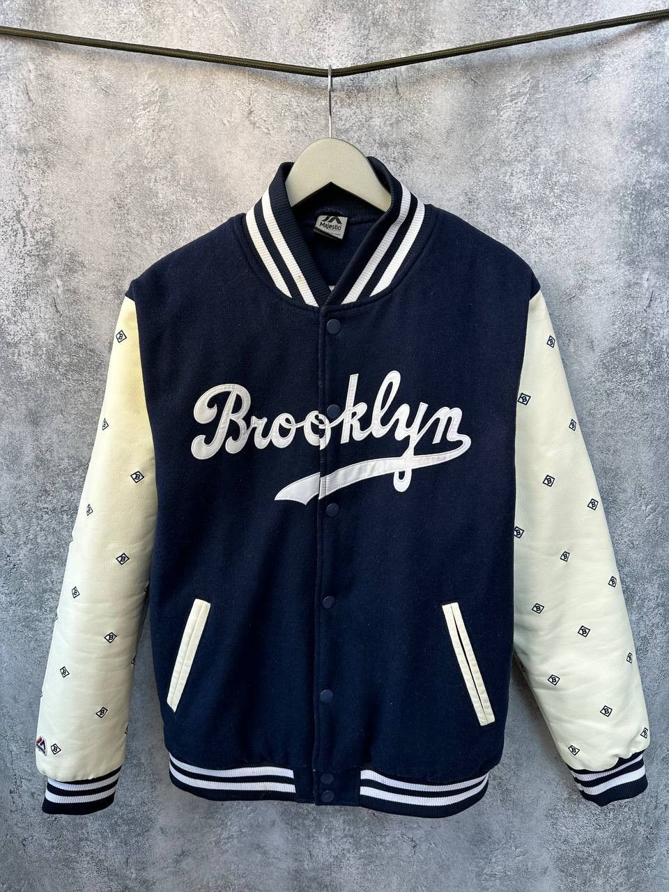 Brooklyn Clothing × Majestic Majestic Katter Letterman Brooklyn Varsity Bomber Jacket Size US L / EU 52-54 / 3 - 2 Thumbnail