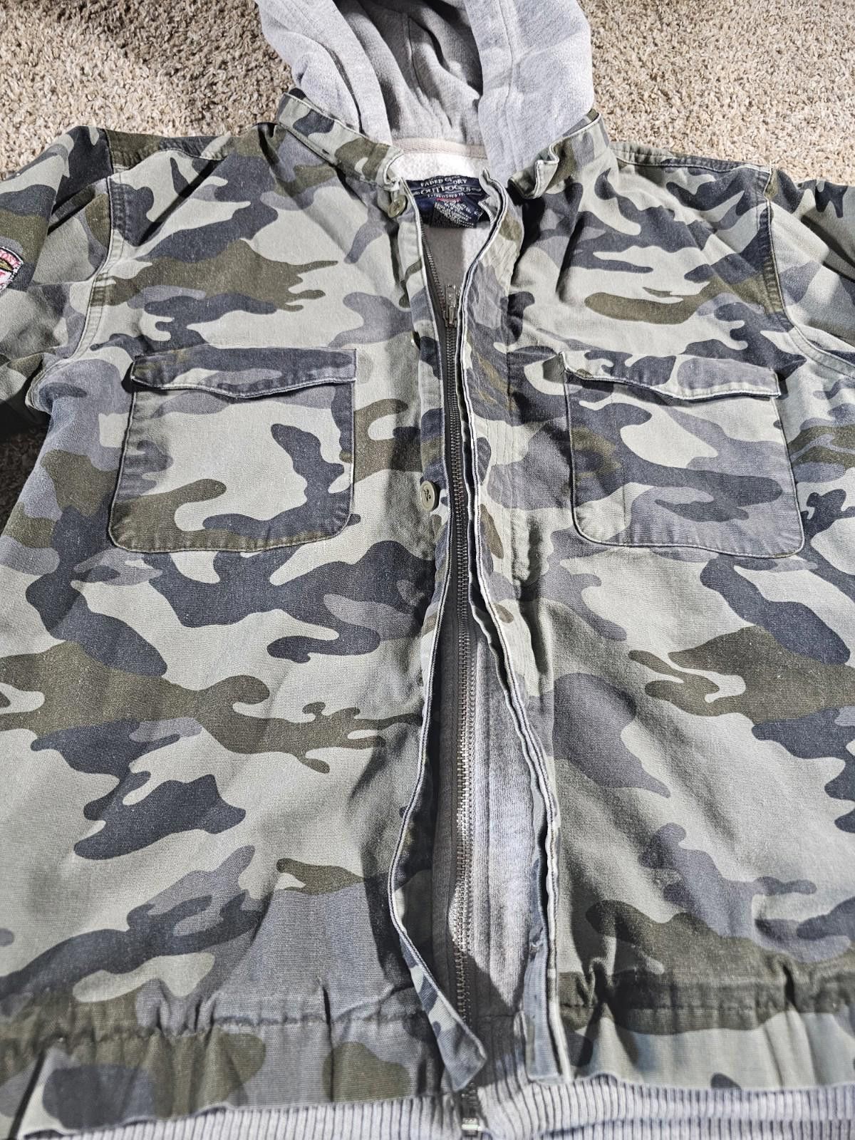 Faded Glory Faded Glory Heavy Fullzip Hooded Camo Jacket XL 16-18 Size US XL / EU 56 / 4 - 2 Thumbnail