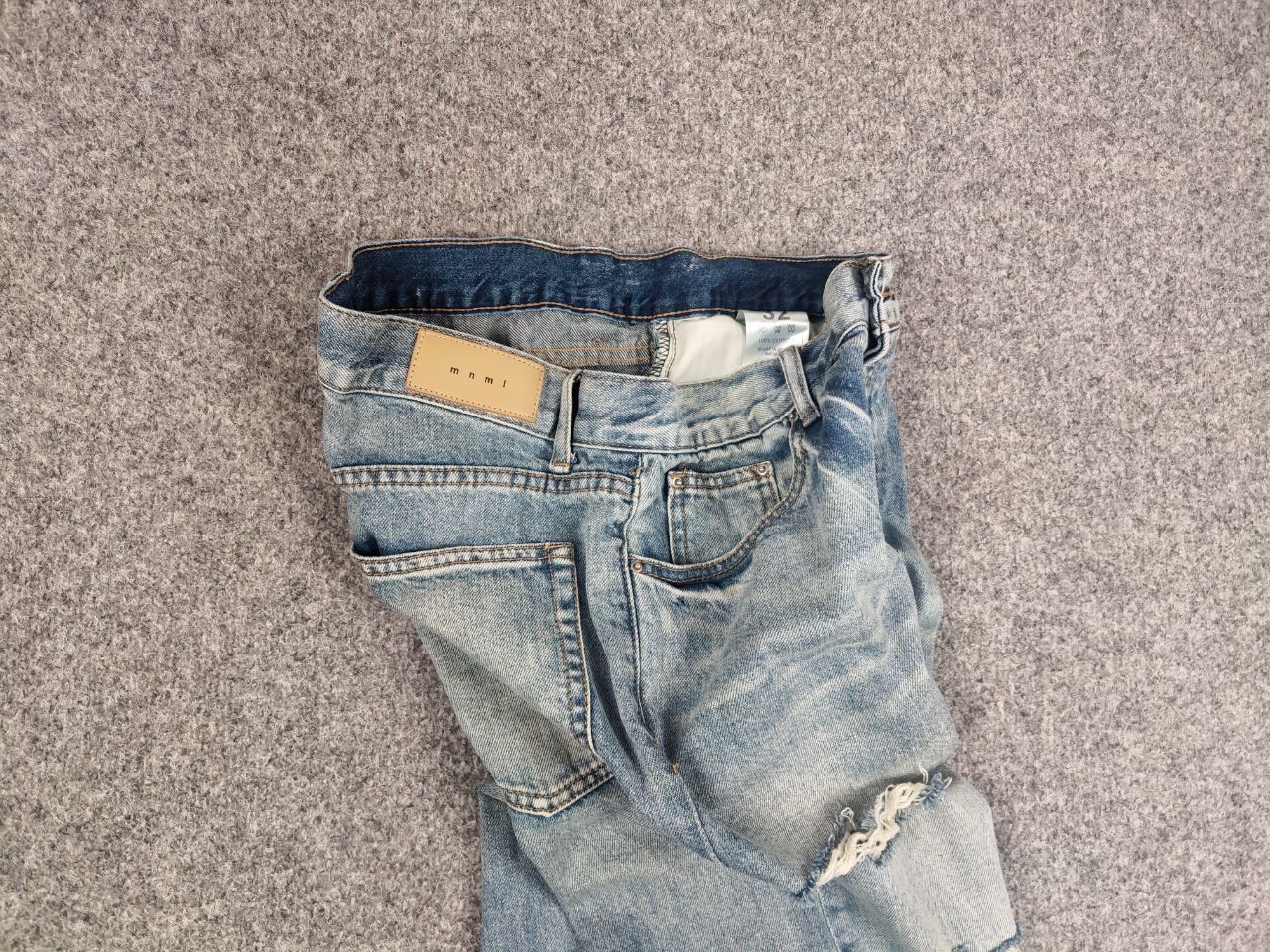 MNML Mnml Design Distressed Denim Jeans Y2K Vintage Japan Style Size US 32 / EU 48 - 13 Thumbnail