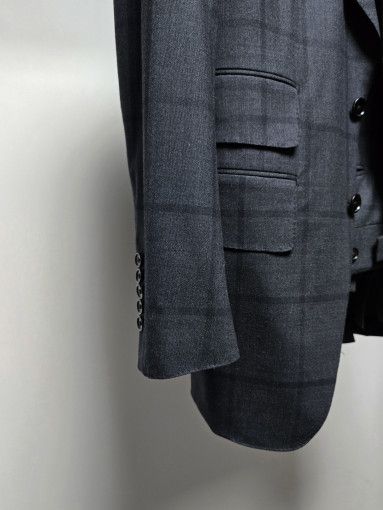 Tom Ford o1sm1stk0824 Atticus Windowpane Two Piece Suit in Dark Grey Size US M / EU 48-50 / 2 - 3 Thumbnail