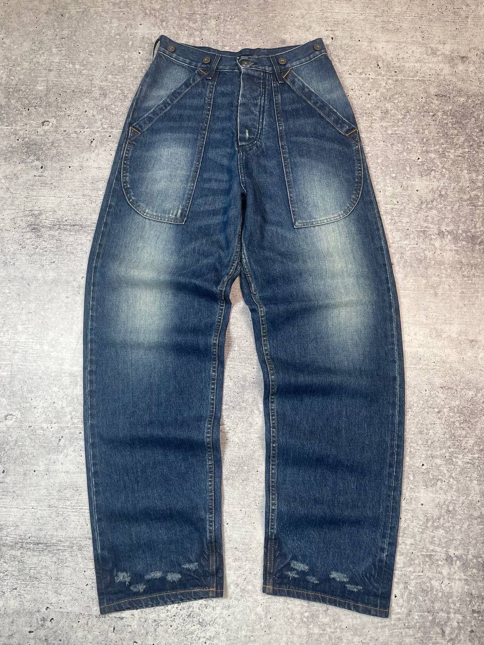 Japanese Brand Fleurs De Bagne Engineered Vibe Selvedge Denim Jeans Y2K Size US 28 / EU 44 - 2 Thumbnail
