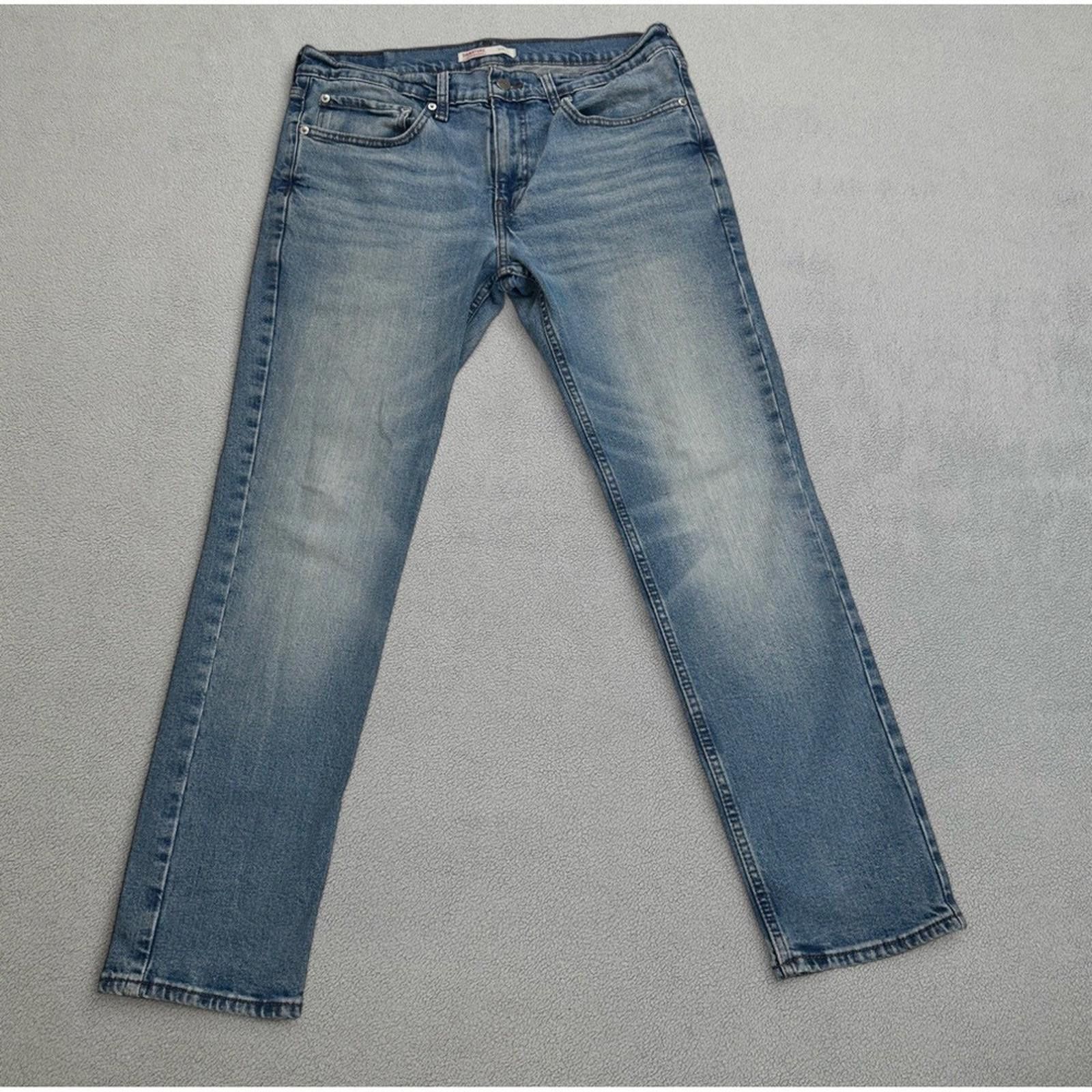 Levi's Signature Levis Jeans Mens 34x30 Blue Slim Straight Light Size US 34 / EU 50 - 1 Thumbnail