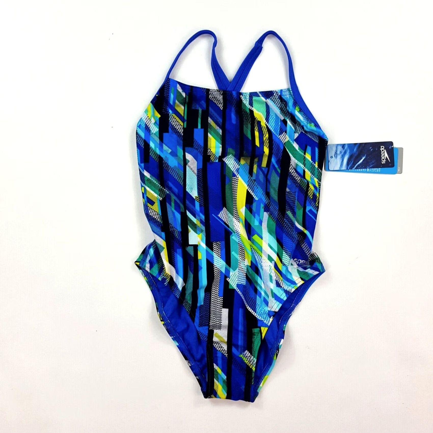 Speedo Speedo Striped Women's Halter One Piece Bikini Swimwear Size 26 Blue Navy Beach Sports Vintage Size 4XL / US 24-26 - 2 Thumbnail