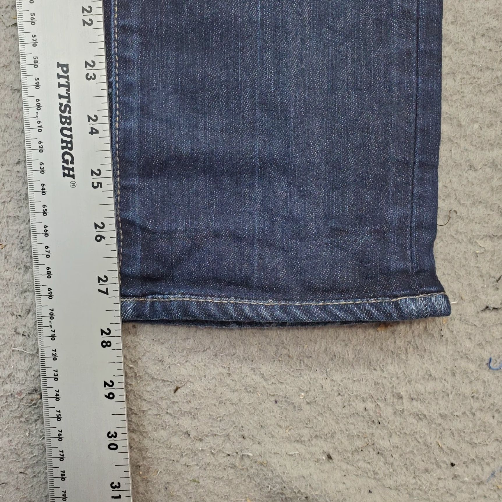 Paige Paige Bootcut Jeans Womens Size 26 Navy Denim 2-Button Fly 5-Pocket Inseam 27.75 In. Cotton Premium Blue Size 26" / US 2 / IT 38 - 4 Thumbnail