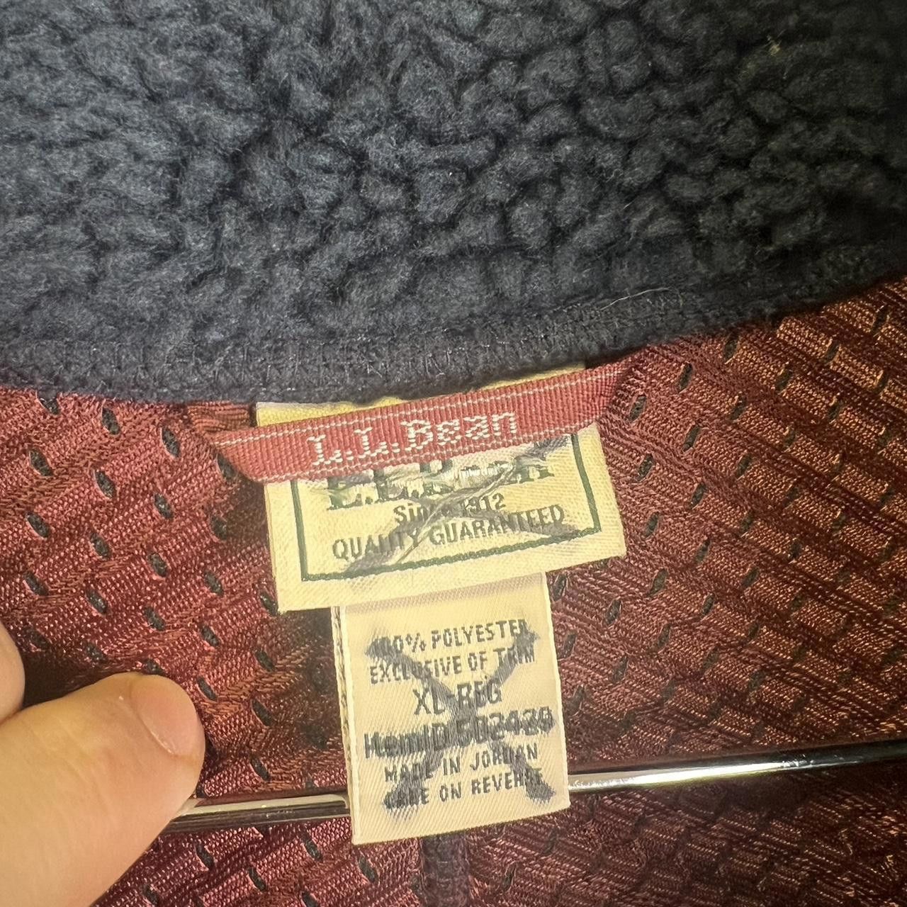 Designer LL Bean Soft Fleece Vest - Navy Red Trim Size US XL / EU 56 / 4 - 5 Thumbnail