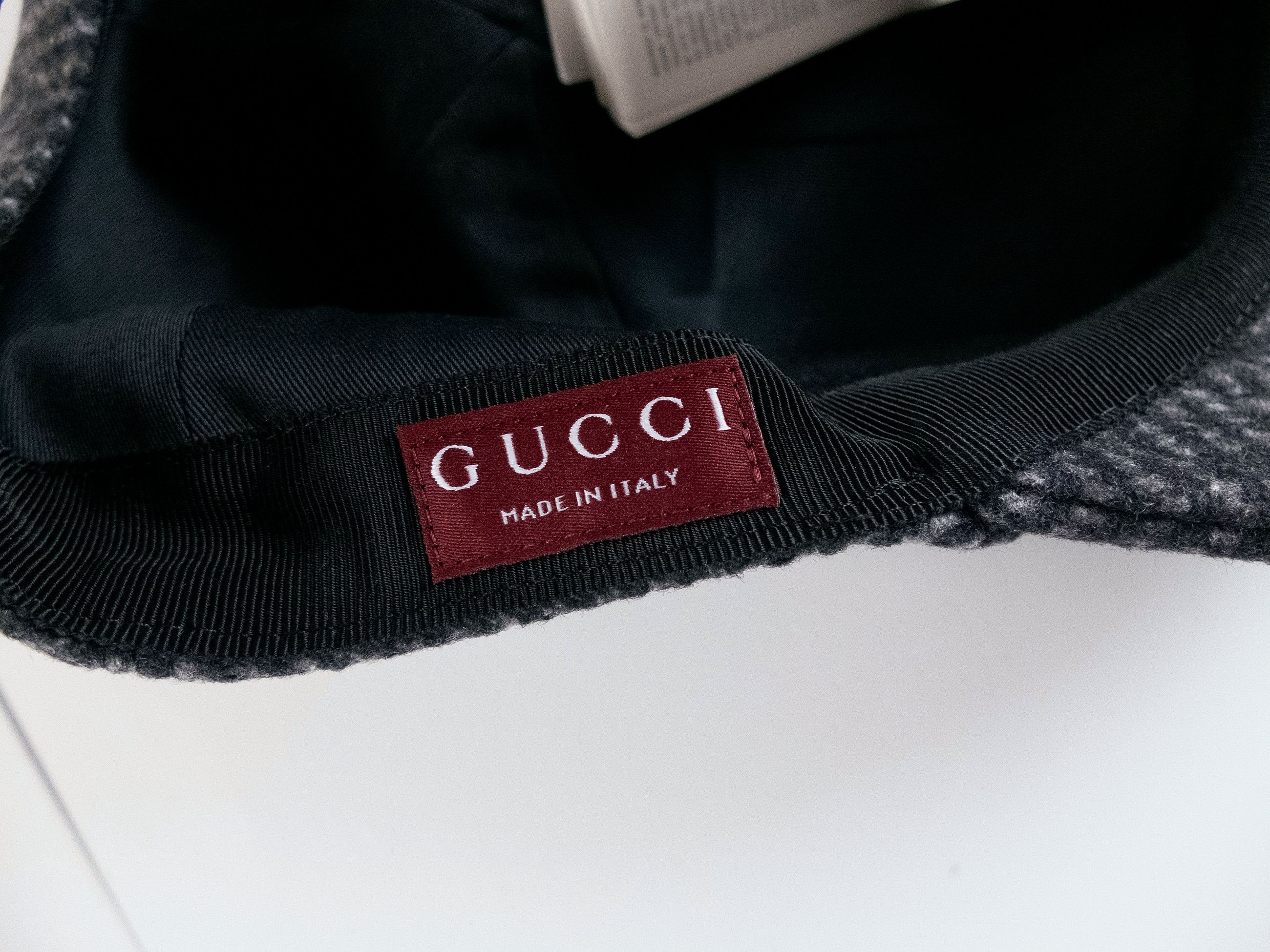 Gucci GUCCI gray embroidered logo wool silk baseball cap Large q Size ONE SIZE - 7 Thumbnail
