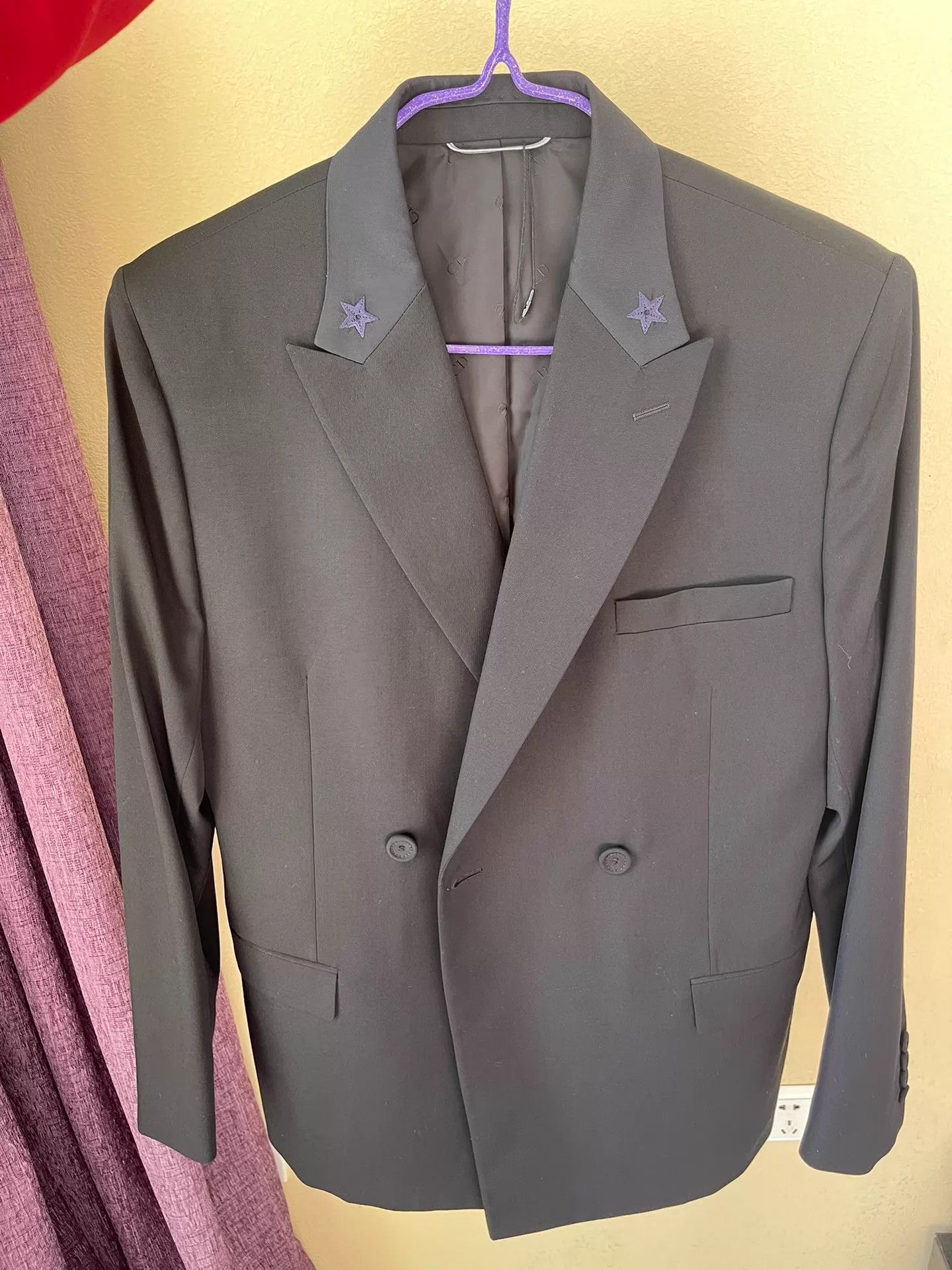 Dior Dior New Wool Suit Size 50 Star Embroidery Collar Size 50R - 1 Thumbnail