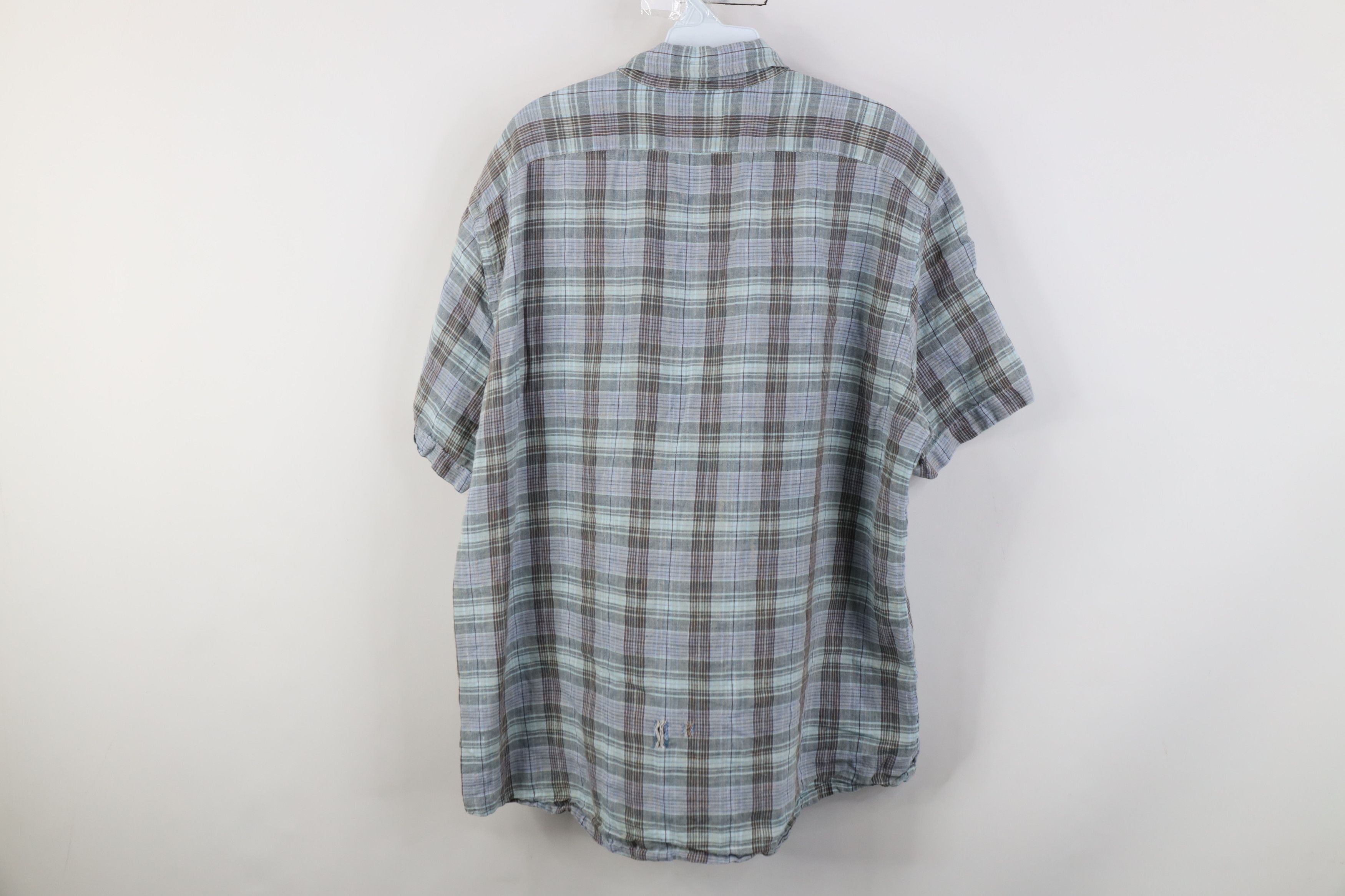 J.Crew Vintage 90s J Crew Short Sleeve Collared Button Shirt Plaid Size US L / EU 52-54 / 3 - 9 Thumbnail