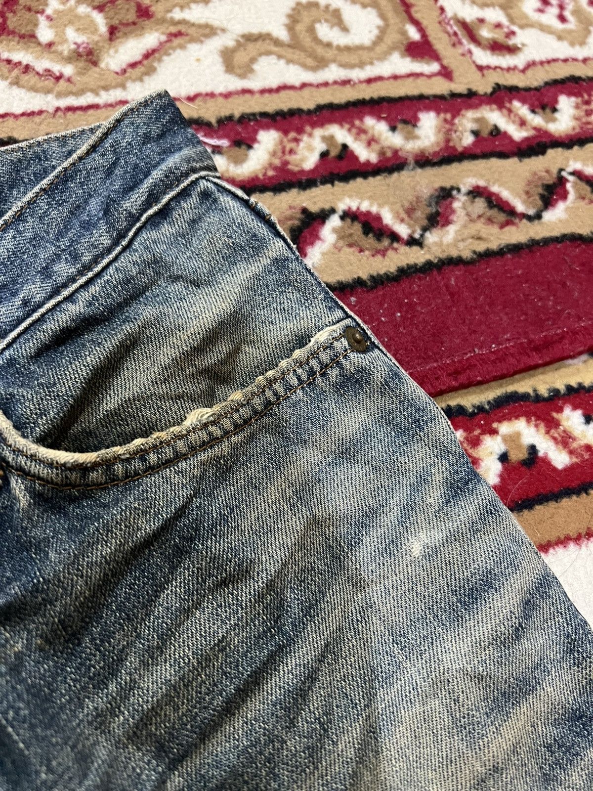 Edwin 🌈Flare Vintage Edwin Extra Extreme Distress Jean Size US 28 / EU 44 - 10 Thumbnail