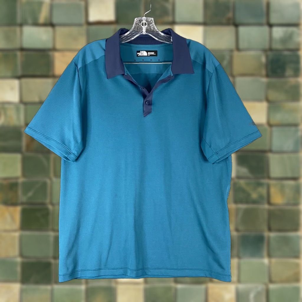 The North Face THE NORTH FACE Blue Polo Shirt Men's Large Size US L / EU 52-54 / 3 - 1 Thumbnail