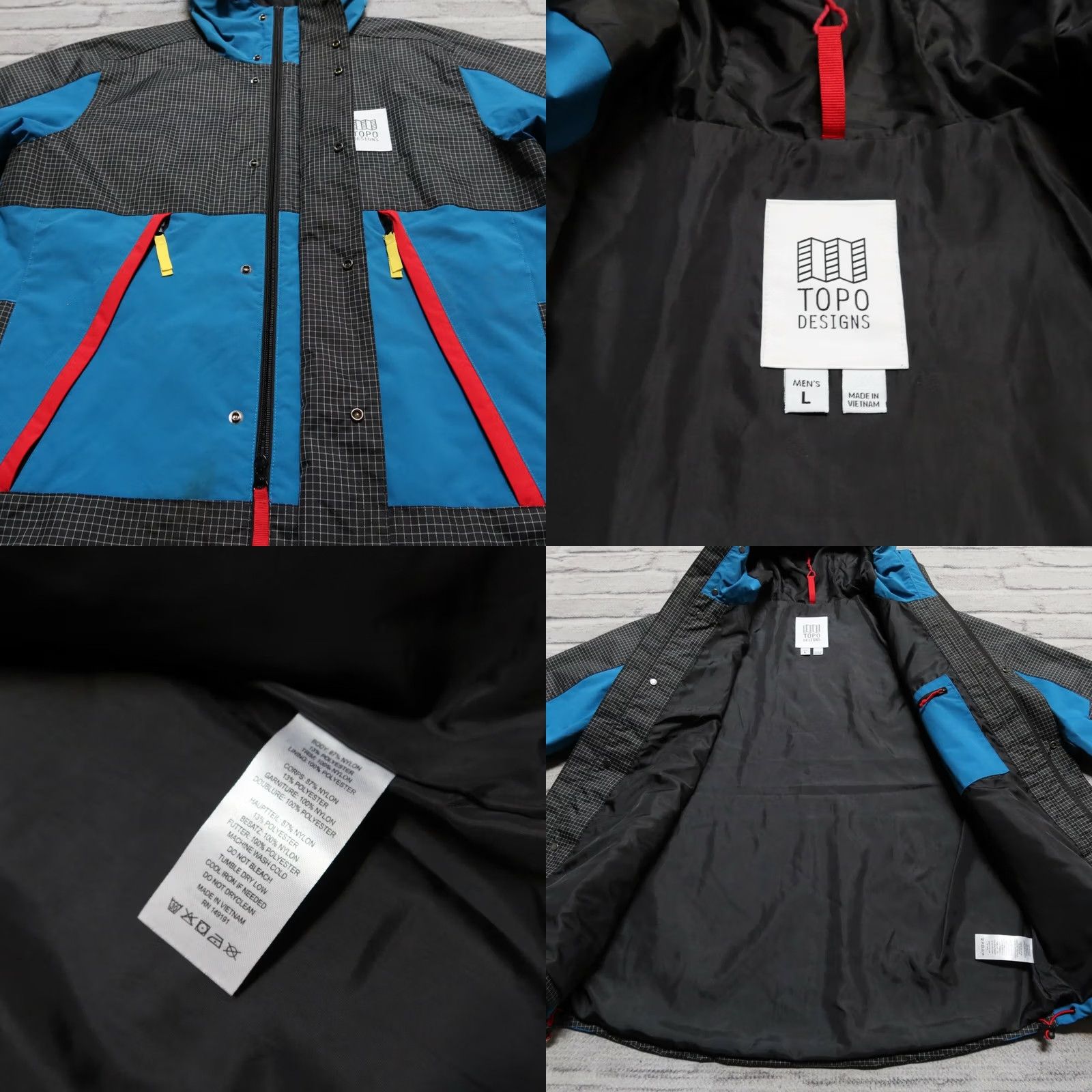 Topo Designs Topo Designs Ripstop Mountain Parka Jacket L Men Blue Size US L / EU 52-54 / 3 - 8 Thumbnail