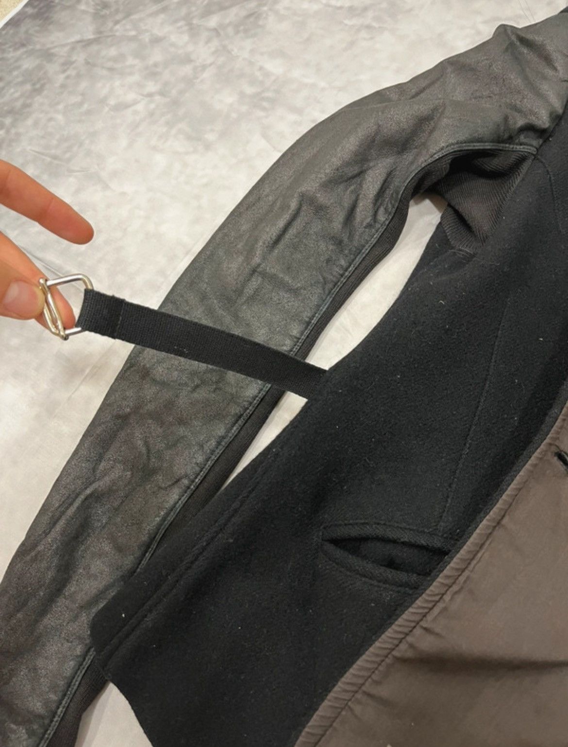 Rick Owens Rick Owens Avant Garde Wool & Leather Sleeve Jacket Size M / US 6-8 / IT 42-44 - 12 Thumbnail