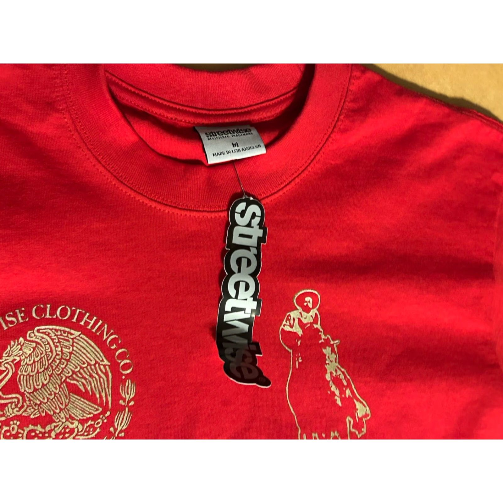 Vintage Streetwise Mexico Narco Shirt Men M Red Short Sleeve NWT USA Activewear Short Sleeve Crew Neck Logo Print Boys? Mens Size US M / EU 48-50 / 2 - 3 Thumbnail