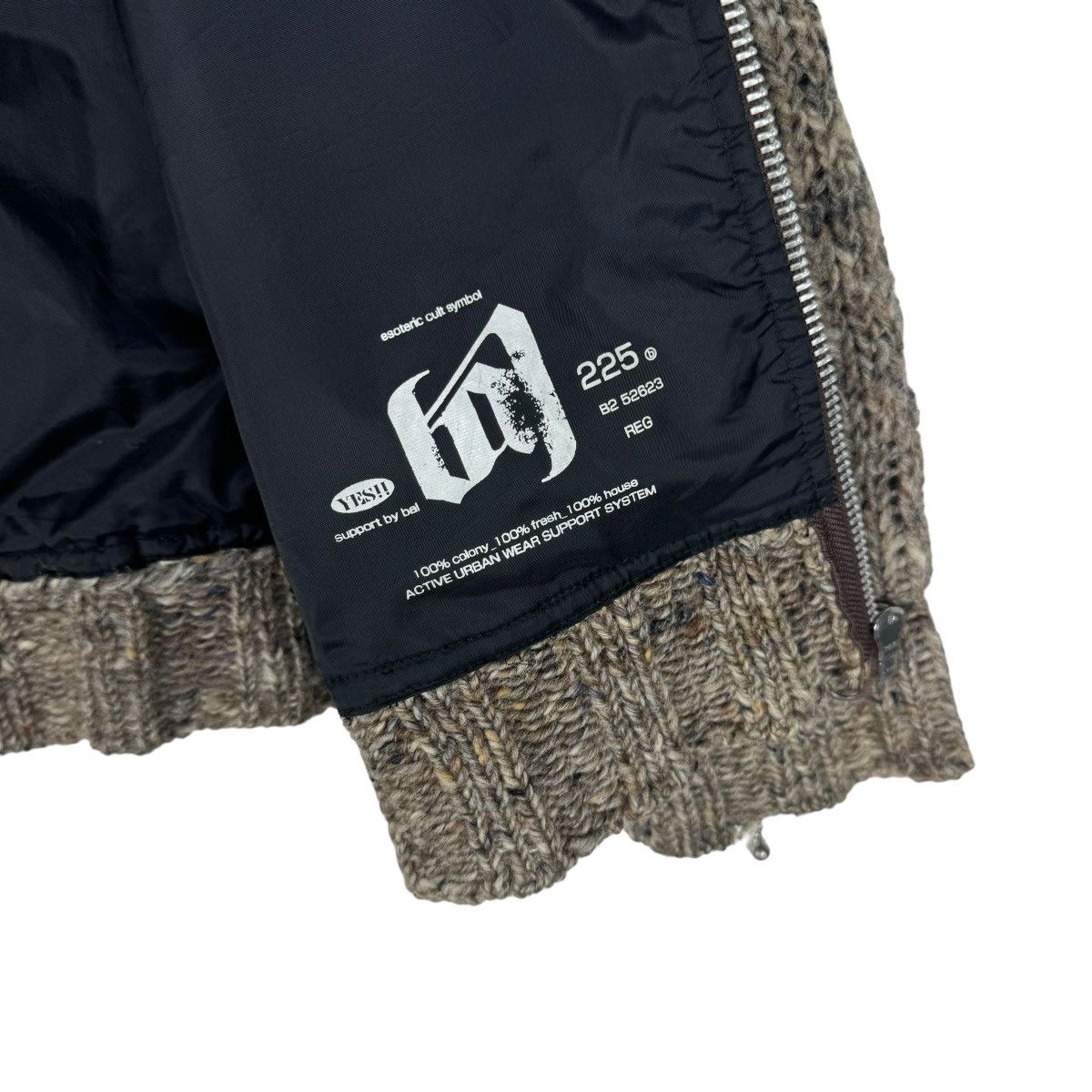 Japanese Brand 🌟BALANCE WEAR DESIGN KNITWEAR BIKERS JACKET Size US L / EU 52-54 / 3 - 9 Thumbnail
