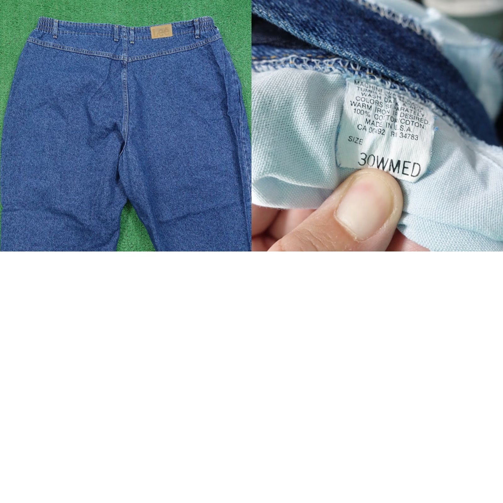 Lee VINTAGE Lee USA DENIM Jeans WOMENS 30 MED Tapered 43x28 Blue - 90s/Marketing, 80s, 70s? (If decades) Size 30" / US 8 / IT 44 - 8 Thumbnail