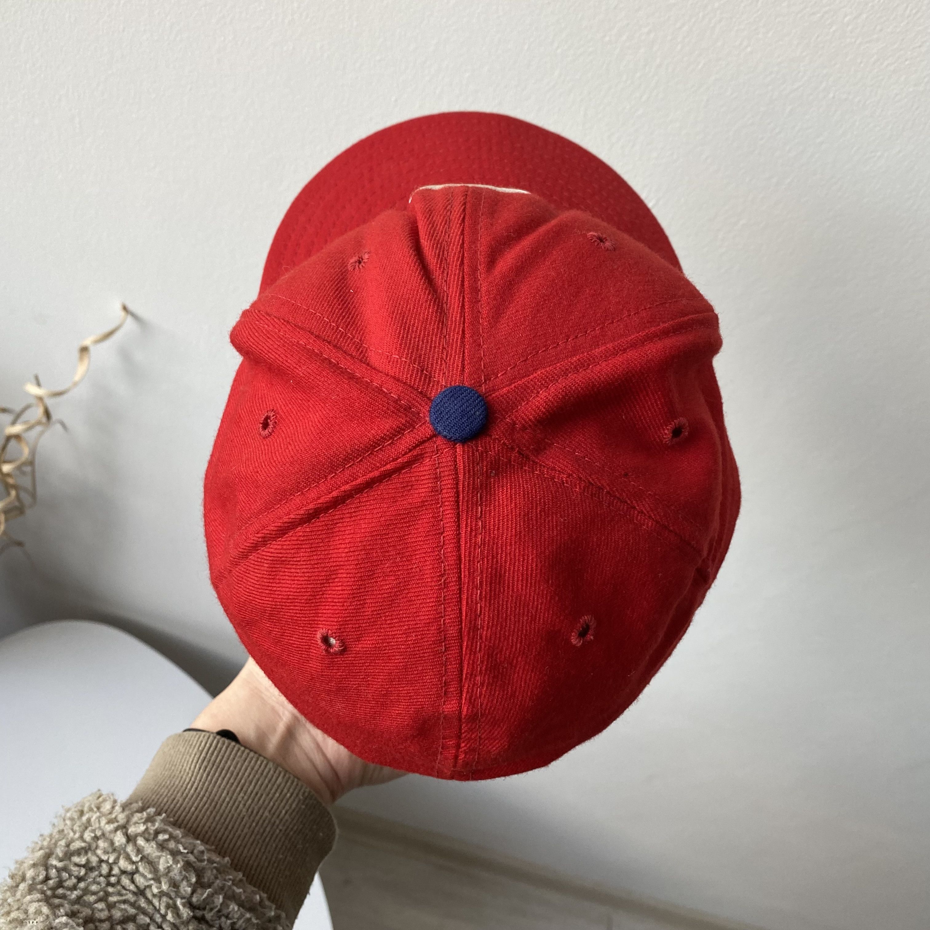 MLB ⚾️Vintage 90s Philadelphia Phillies Baseball Wool Cap Red Size ONE SIZE - 4 Thumbnail