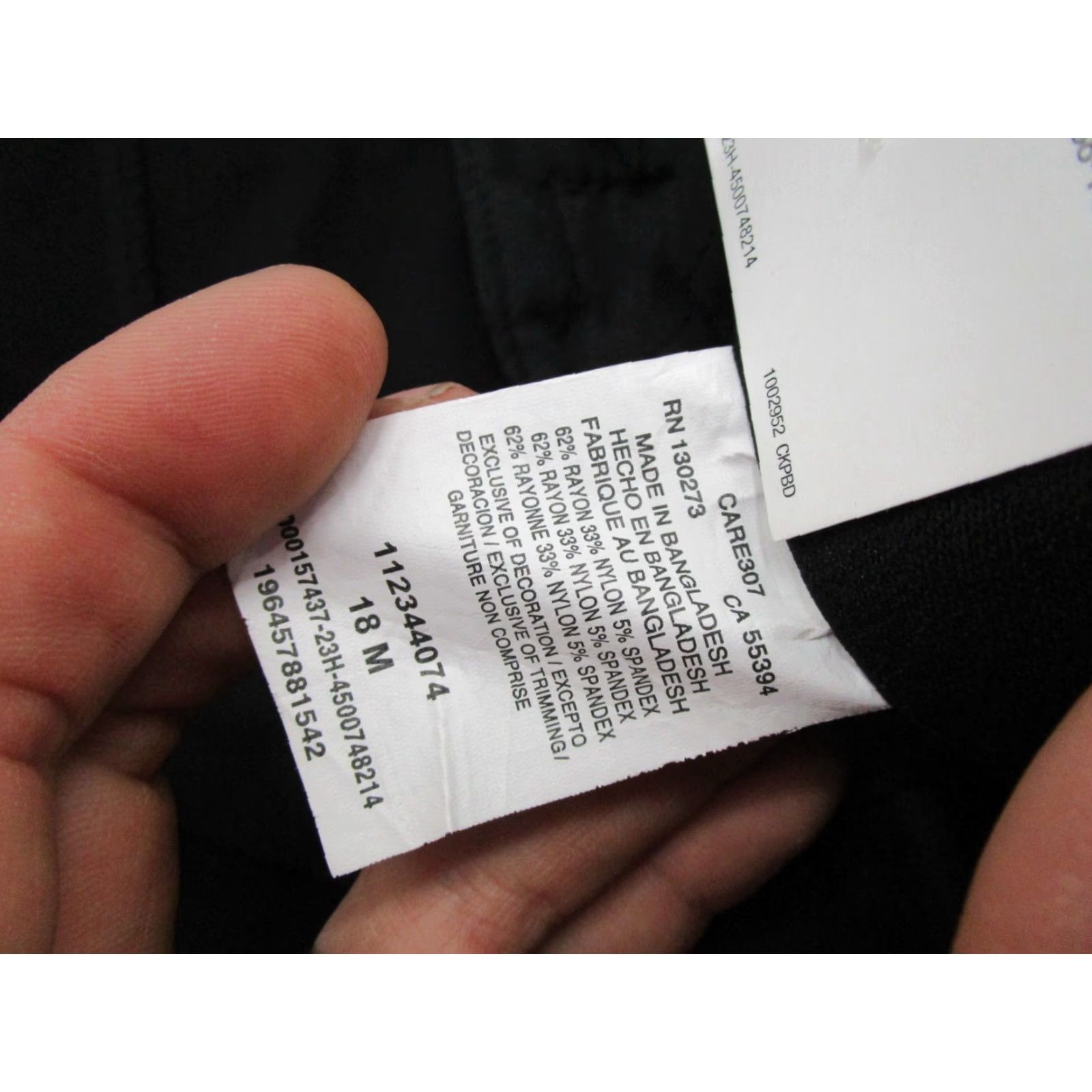 Lee Lee Relaxed Fit Straight Leg Flat Front Black Pants 18 Plus Size Womens Size 40" / US 18 - 5 Thumbnail