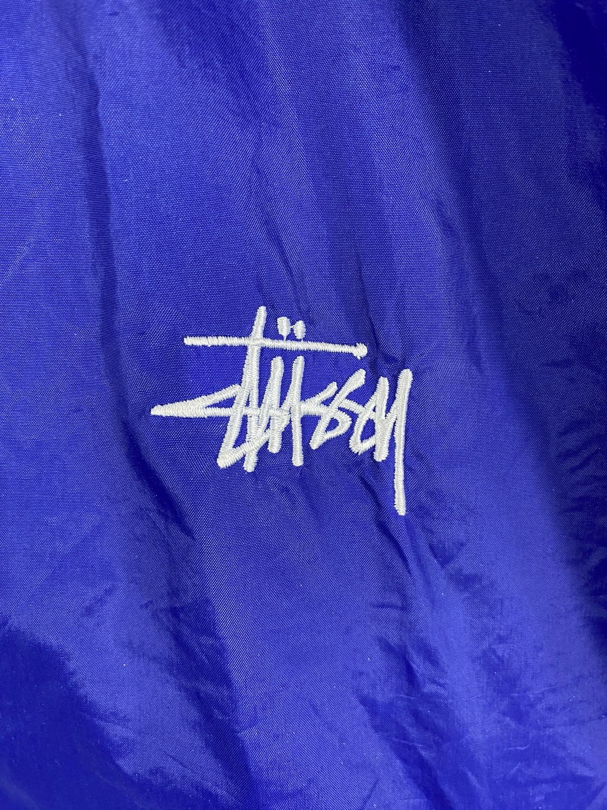 Stussy VTG 90s Stussy Big Logo Embroidery Windbraker Zipper Jacket Size US XL / EU 56 / 4 - 4 Thumbnail