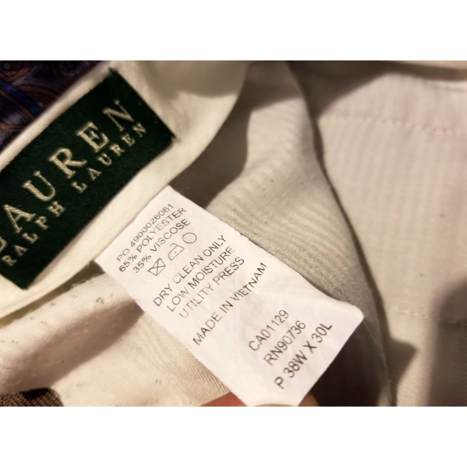 Polo Ralph Lauren Polo Ralph Lauren Dress Pants Mens 38x30 Khaki Beige Chino Slack Trousers Regular Inseam 30 Size US M / EU 48-50 / 2 - 4 Thumbnail