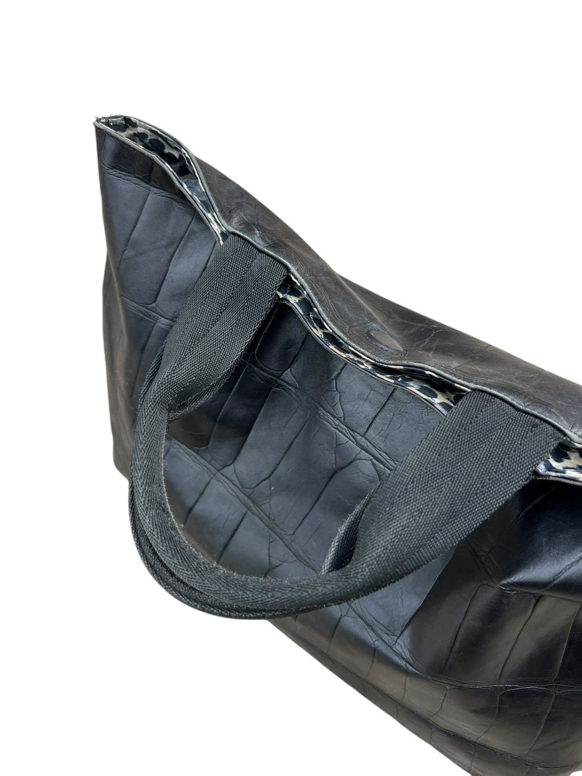 Leather Vintage PLINIO Visona Scratches Patina Croc Leather Tote Bag Size ONE SIZE - 17 Thumbnail