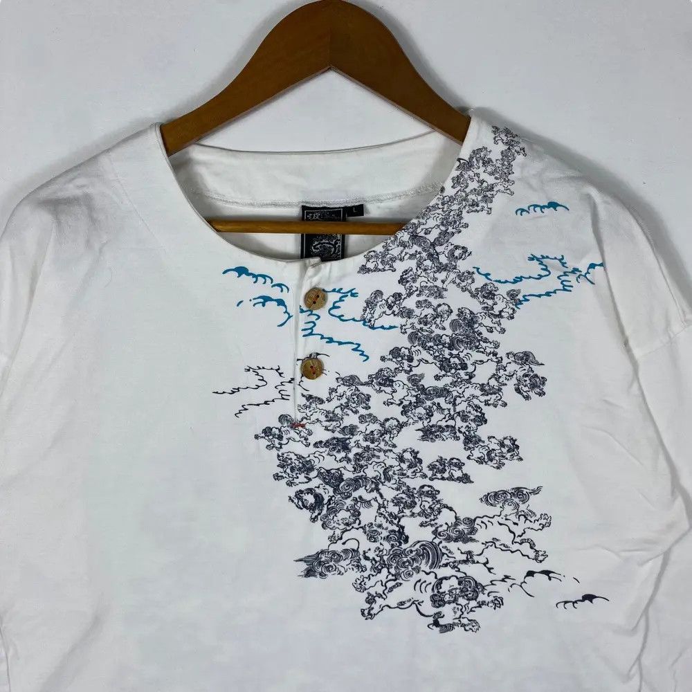 Japanese Brand Japanese Brand NO WAVE NO LIFE Japan Design Long Sleeve Tee Size US L / EU 52-54 / 3 - 3 Thumbnail