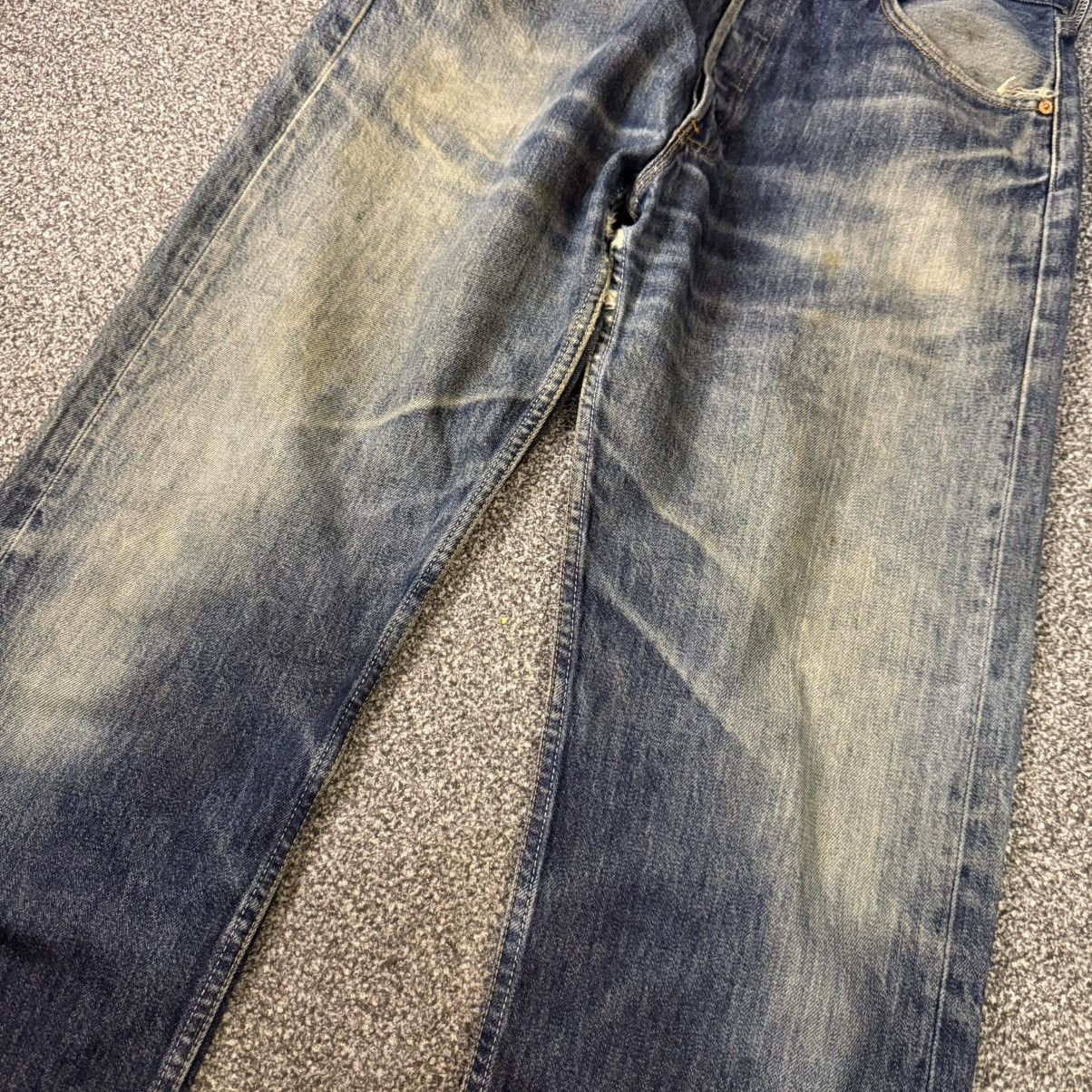 Levi's Vintage Clothing 90s Japanese Levis 501 Mud Wash Distressed Denim W34 Size US 34 / EU 50 - 4 Thumbnail
