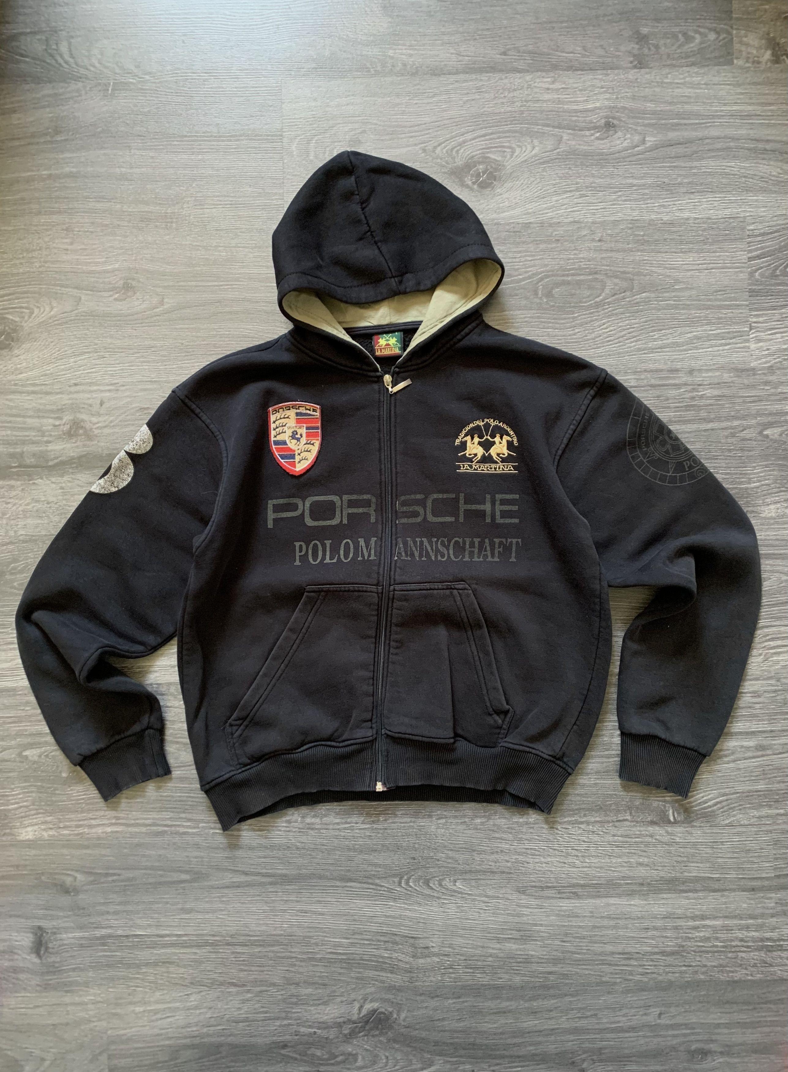 La Martina Porsche Design Vintage RARE La Martina Porsche Zip Hoodie Polo Team 3 Drill Grailed