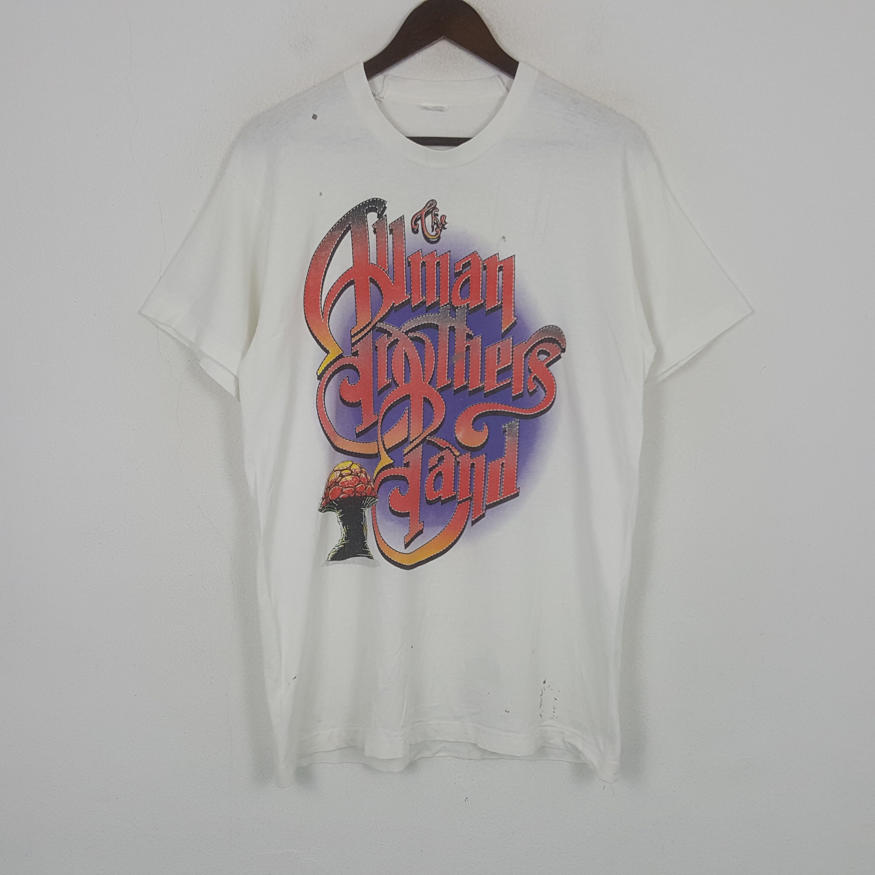 Band Tees Vintage The Allman Brothers Band Distressed T-shirt Size US L / EU 52-54 / 3 - 3 Thumbnail
