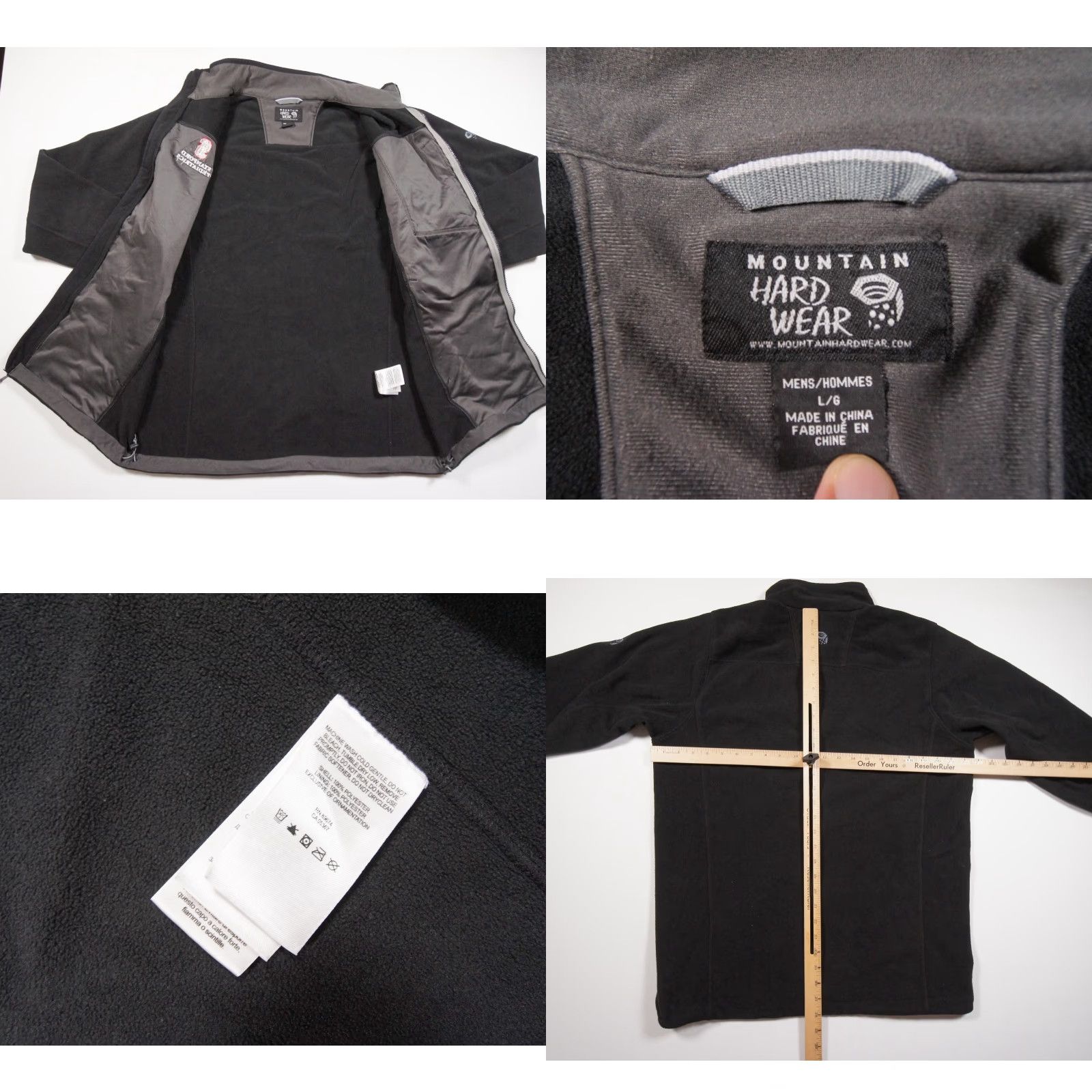 Mountain Hardwear Mountain Hardwear Jacket Men Large Black Fleece Full Zip Outdoor Mens Size US L / EU 52-54 / 3 - 8 Thumbnail