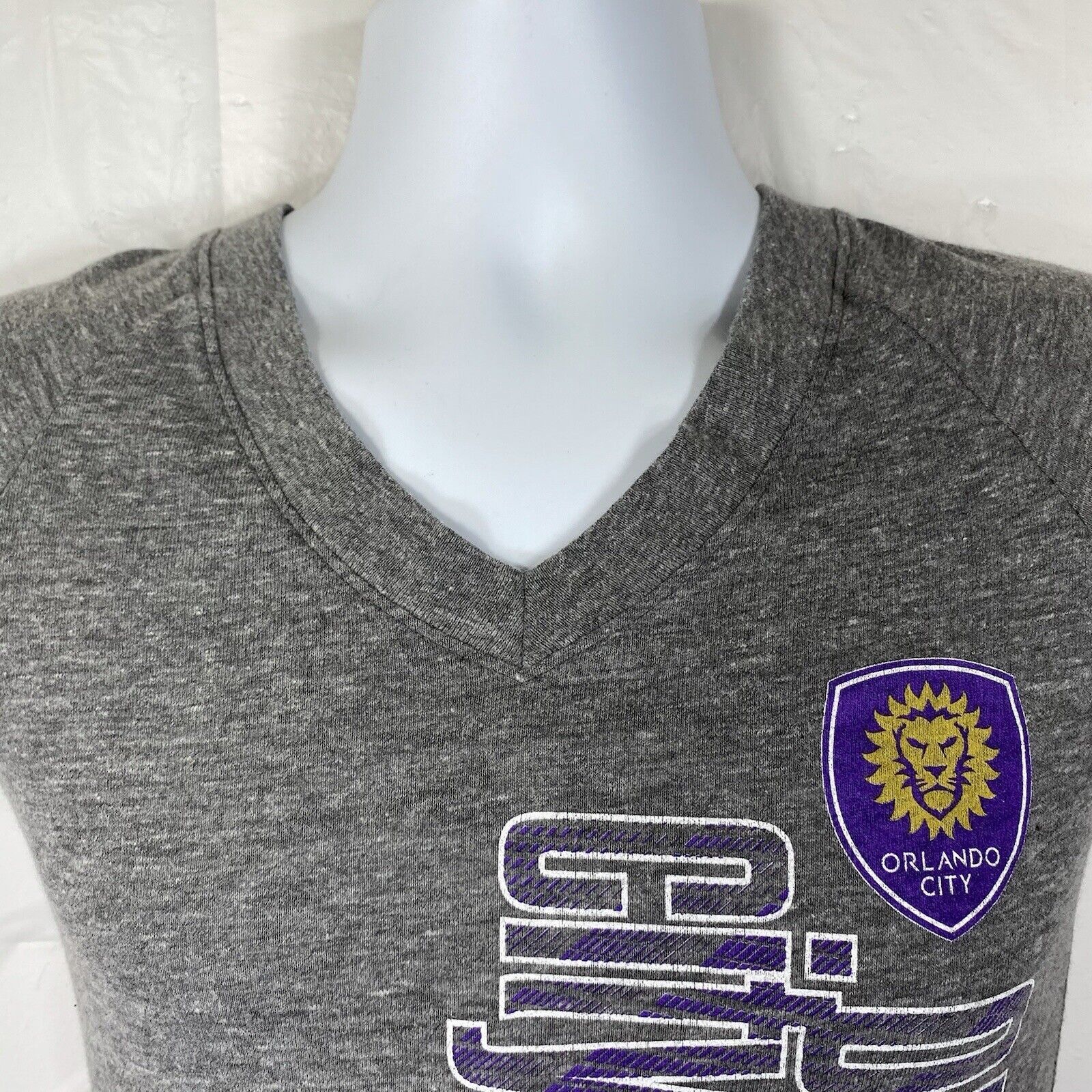 Adidas Adidas Orlando City Soccer Club T-Shirt Medium Gray Purple Size M / US 6-8 / IT 42-44 - 2 Thumbnail