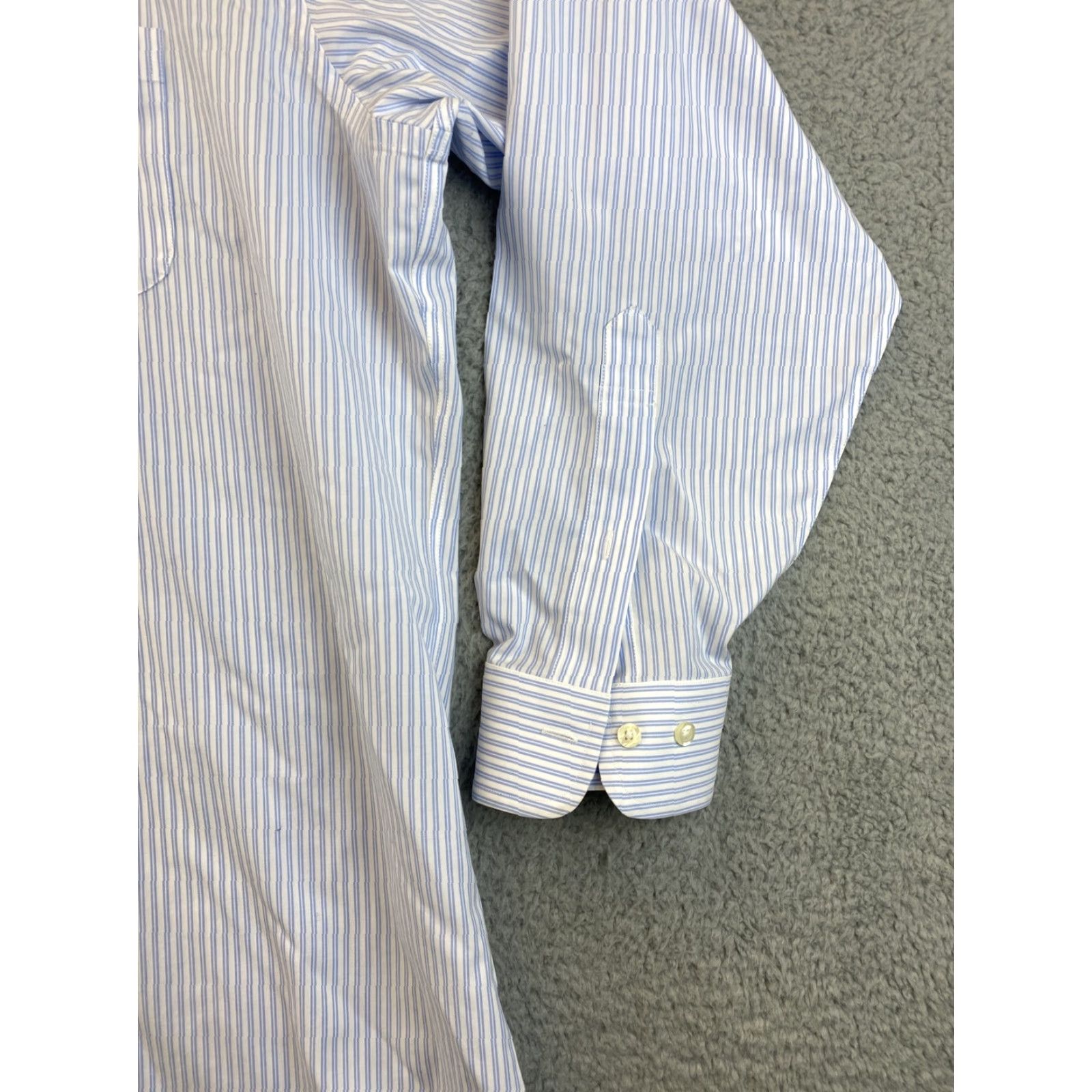 Brooks Brothers BROOKS BROTHERS Shirt Men 17.5 4/5 Button-Down Collared Oxford Non-Iron White Stripes Casual Classic Preppy Mens 17.5 Regular Size Multicolor Size US XL / EU 56 / 4 - 3 Thumbnail