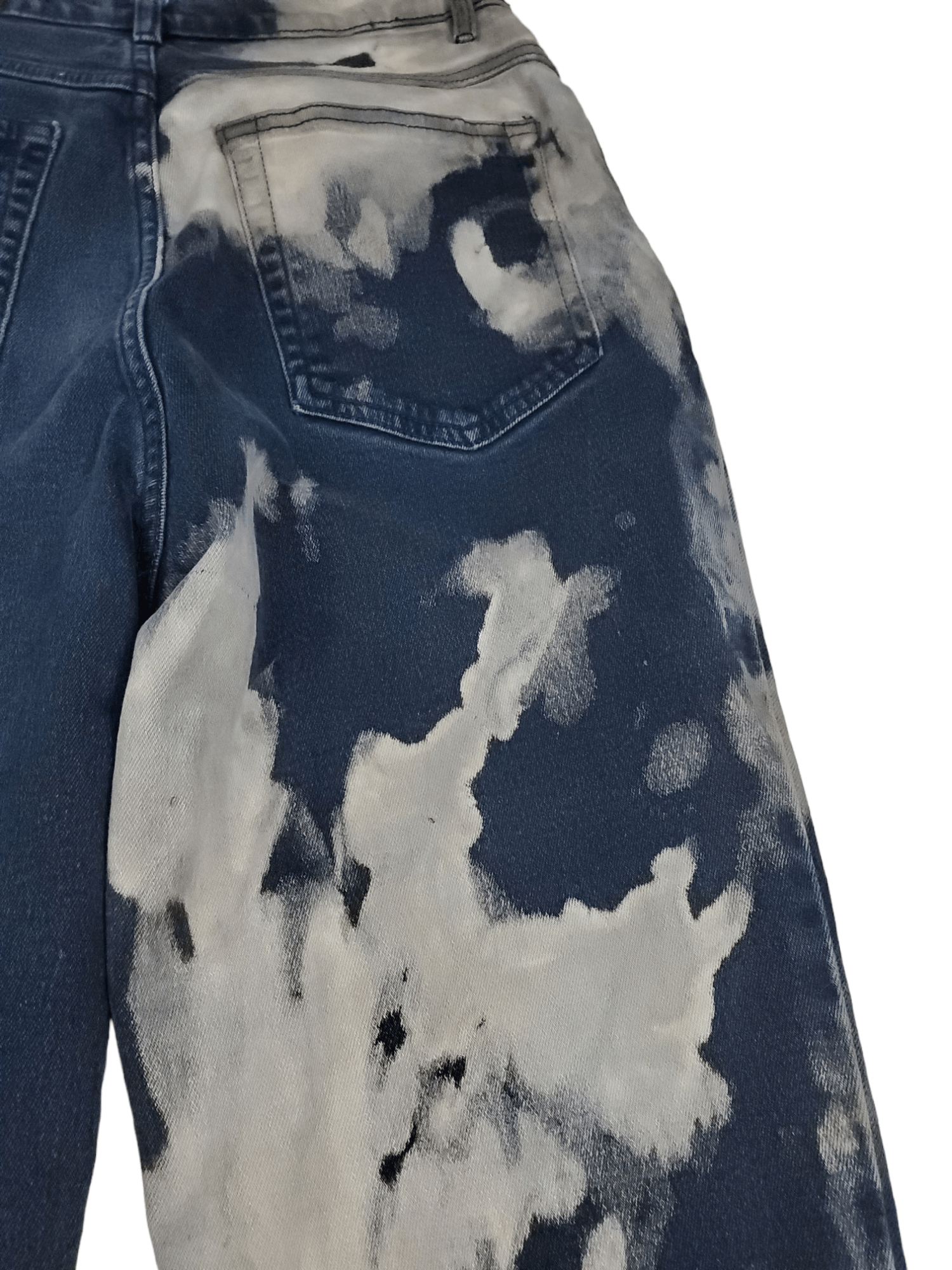 Vintage 🔥Vintage Denim Distressed Stretch Acid Wash 🔥 Size US 30 / EU 46 - 5 Thumbnail
