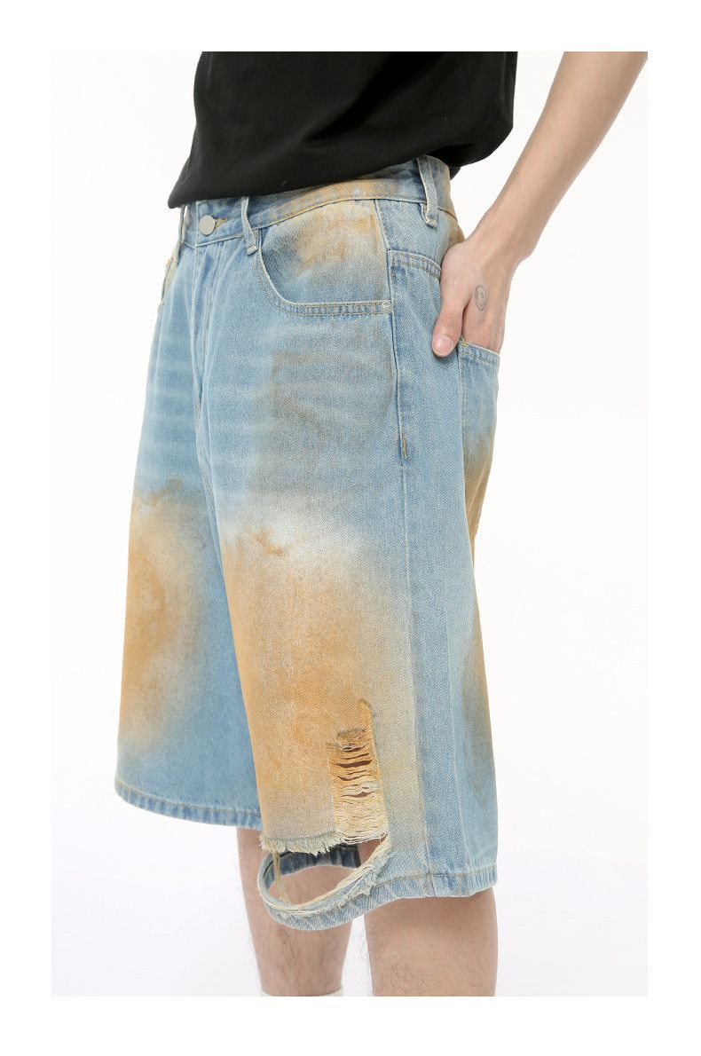 Japanese Brand × Jean Street distressed ripped denim shorts Size US 32 / EU 48 - 6 Thumbnail