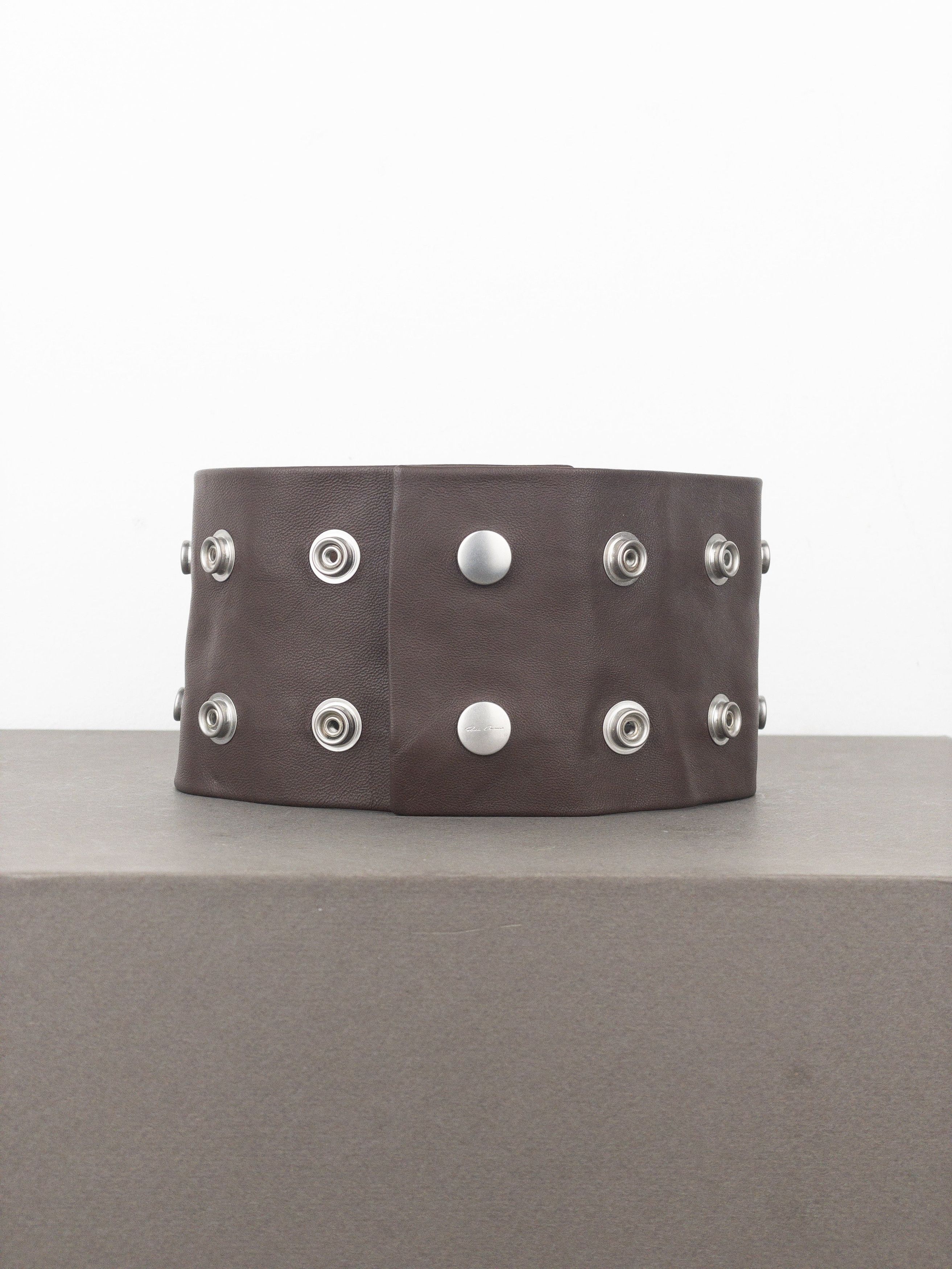 Rick Owens AW23 ‘Luxor’ Studded Leather Choker Necklace Size ONE SIZE - 1 Thumbnail
