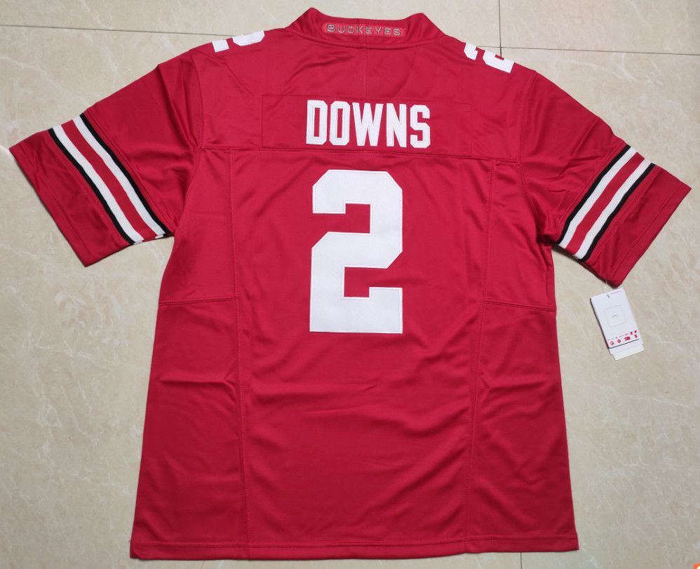 Vintage Men's Ohio State Buckeyes #2 Caleb Downs RED jerseys Size US XXL / EU 58 / 5 - 1 Thumbnail