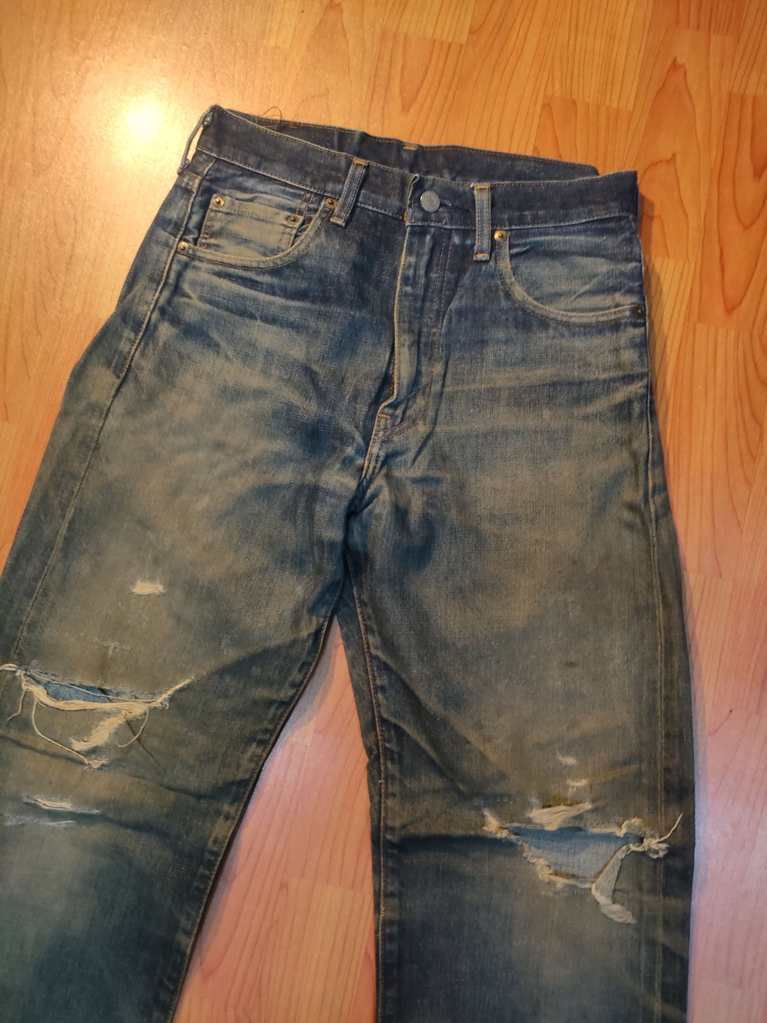 Levi's Vintage Clothing Distressed Levi's 502 Selvedge Jeans Size US 29 - 8 Thumbnail